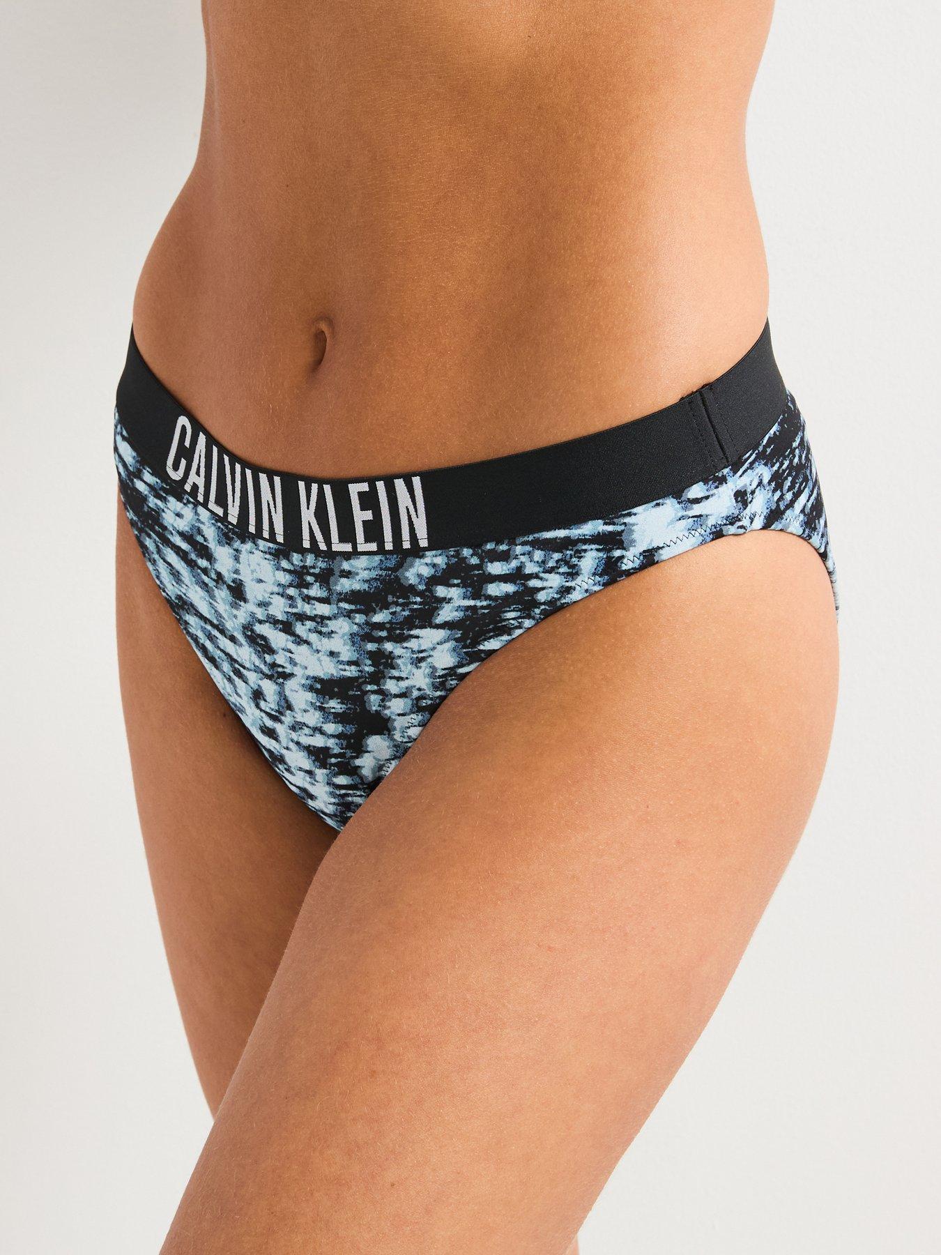 Calvin Klein Marble Print Bikini Brief - Black