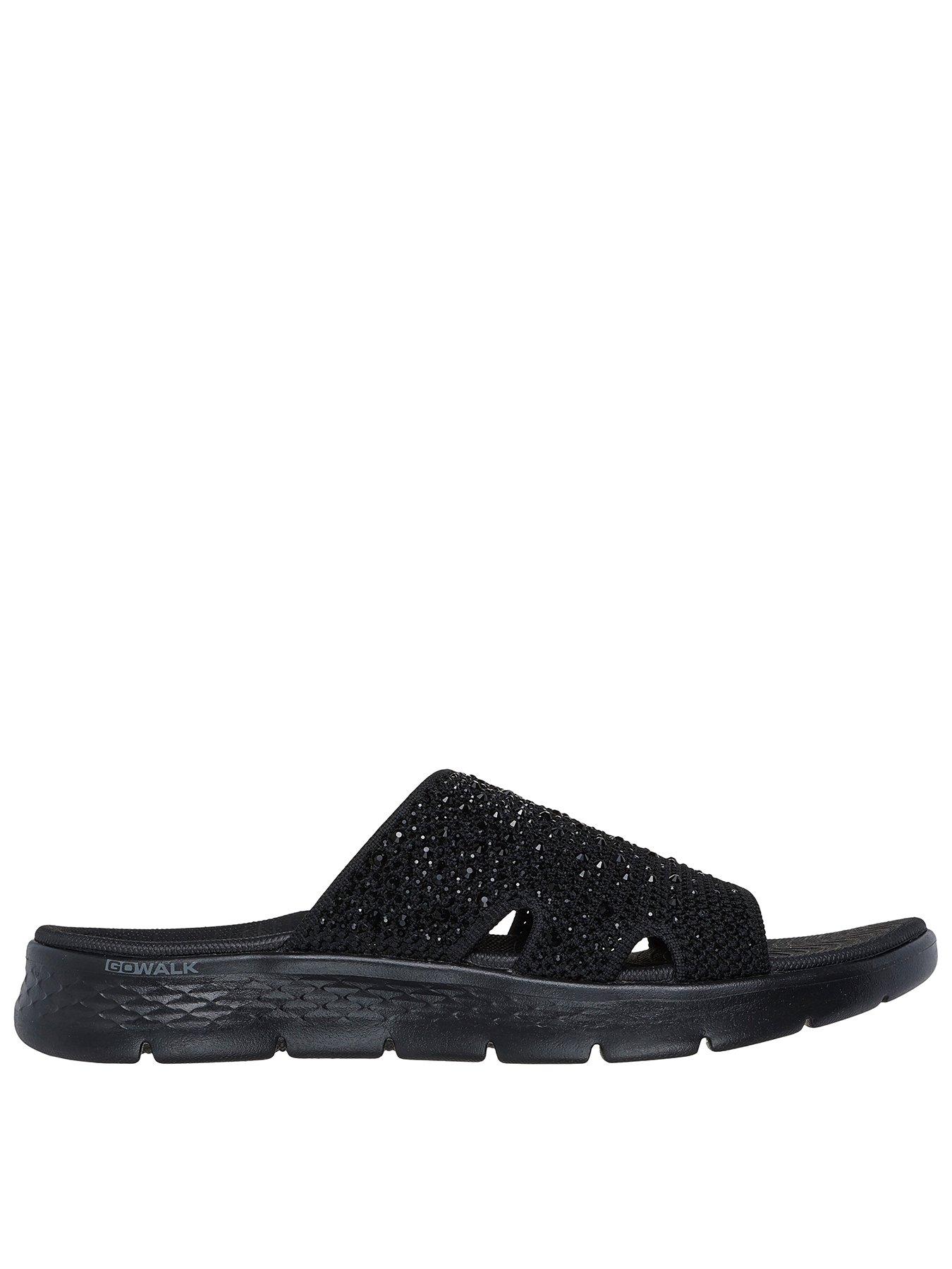 Image 1 of 5 of Skechers Go Walk Flex Sandal Glitz - Black