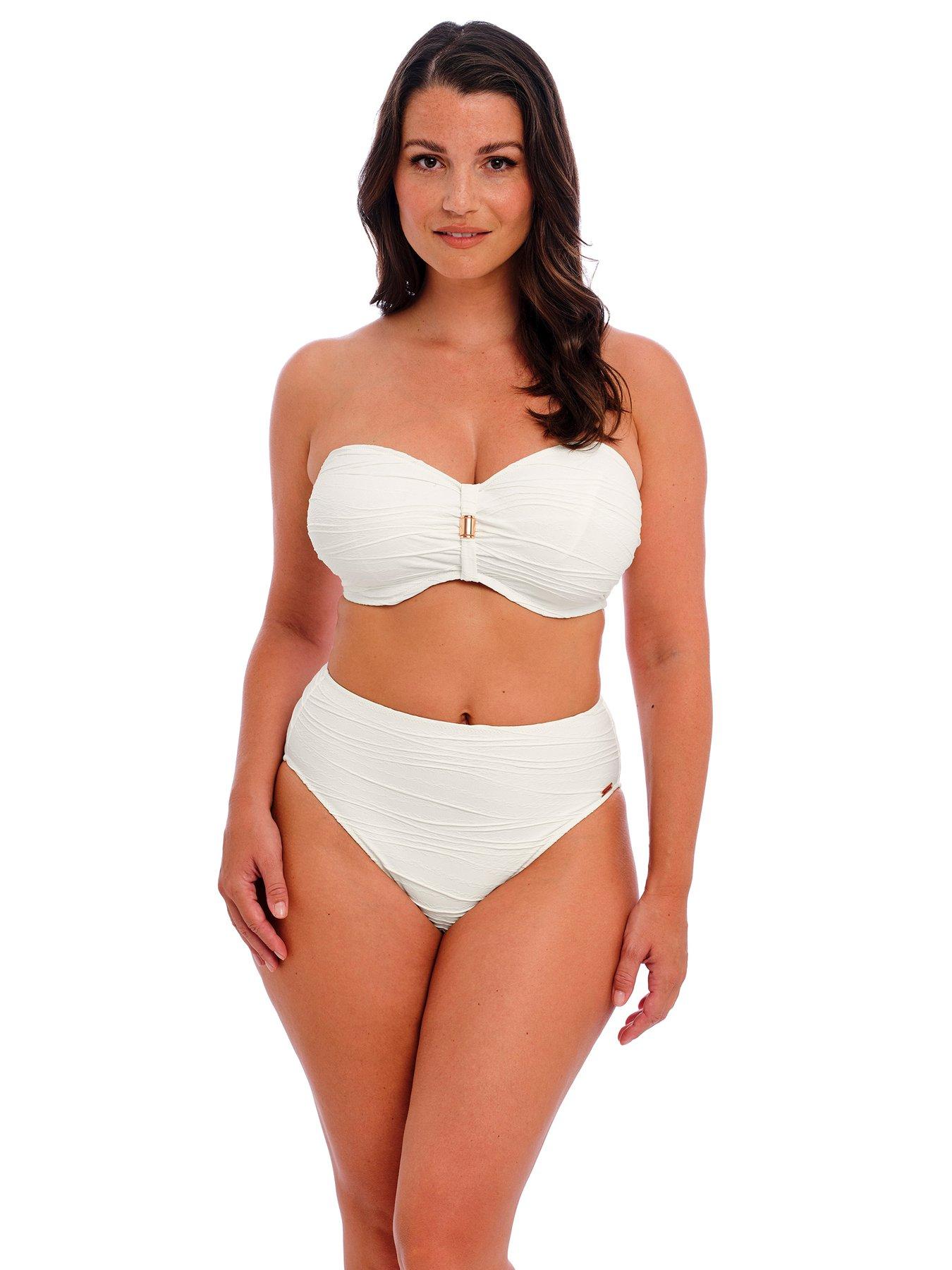 Image of Fantasie Fantasie Beach Waves Underwired Bandeau Bikini Top - White