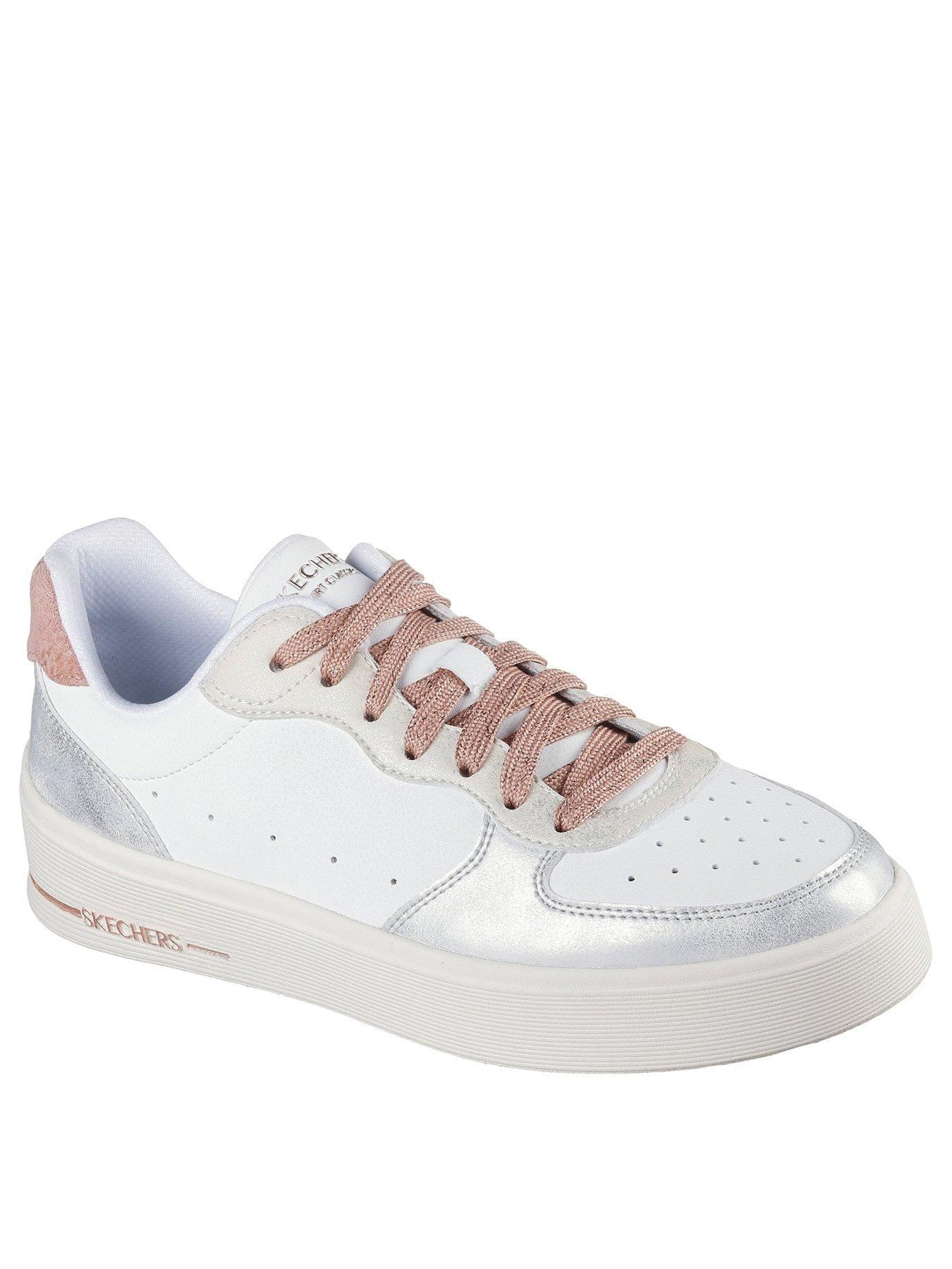 skechers-hiland-soft-metals-trainer-whitemultistillFront