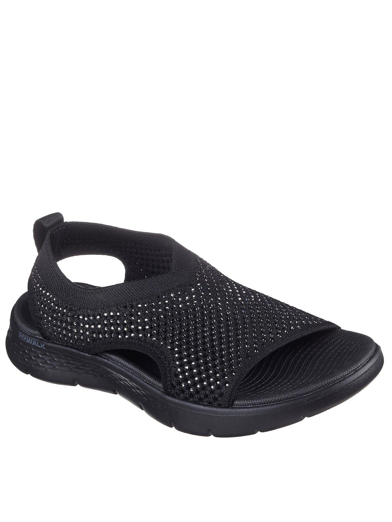 skechers-go-walk-flex-sandal-blackstillFront