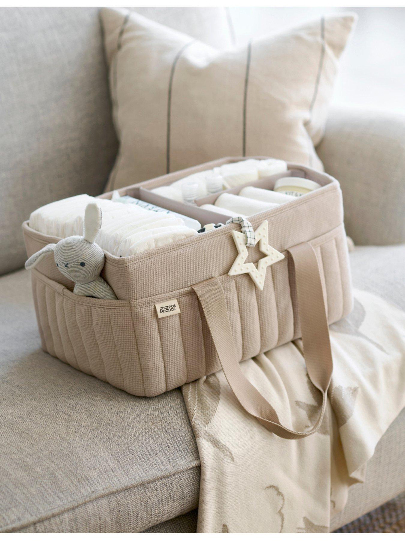 Image of Mamas & Papas Nappy Caddy - Neutral Waffle