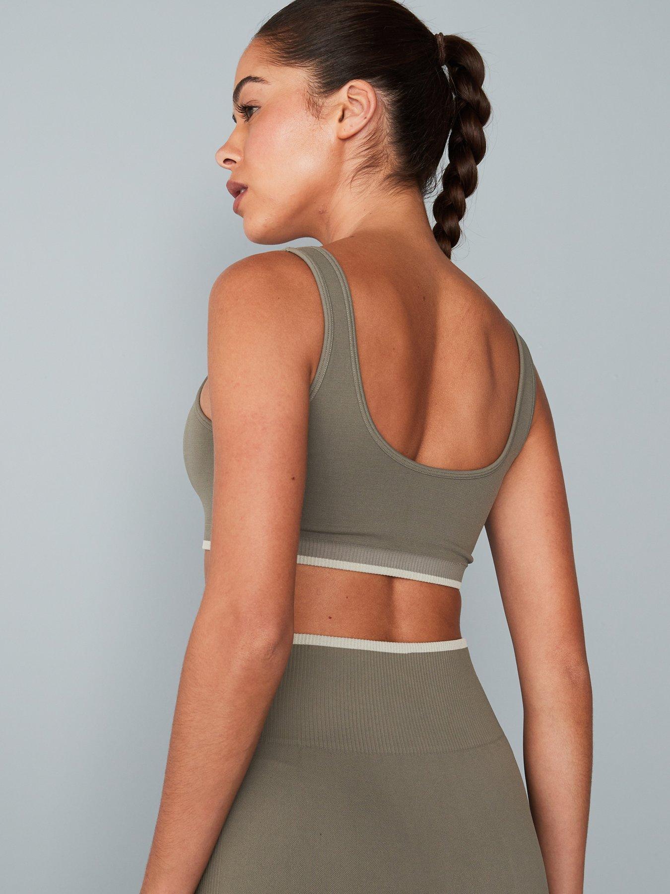 Image 3 of 6 of P.E Nation Women's Training Restore Seamless Scoop Bra - Khaki