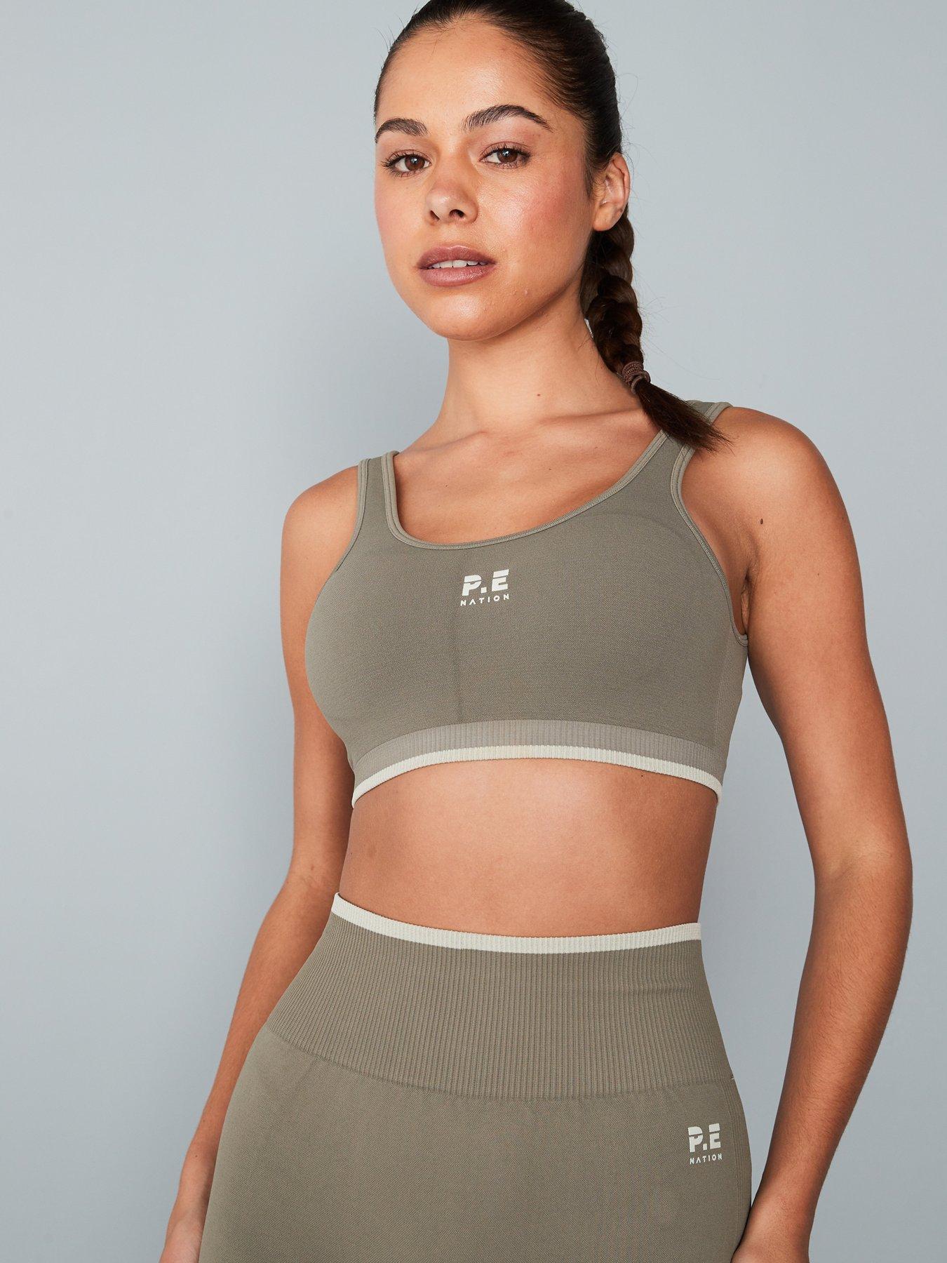 Image 5 of 6 of P.E Nation Women's Training Restore Seamless Scoop Bra - Khaki