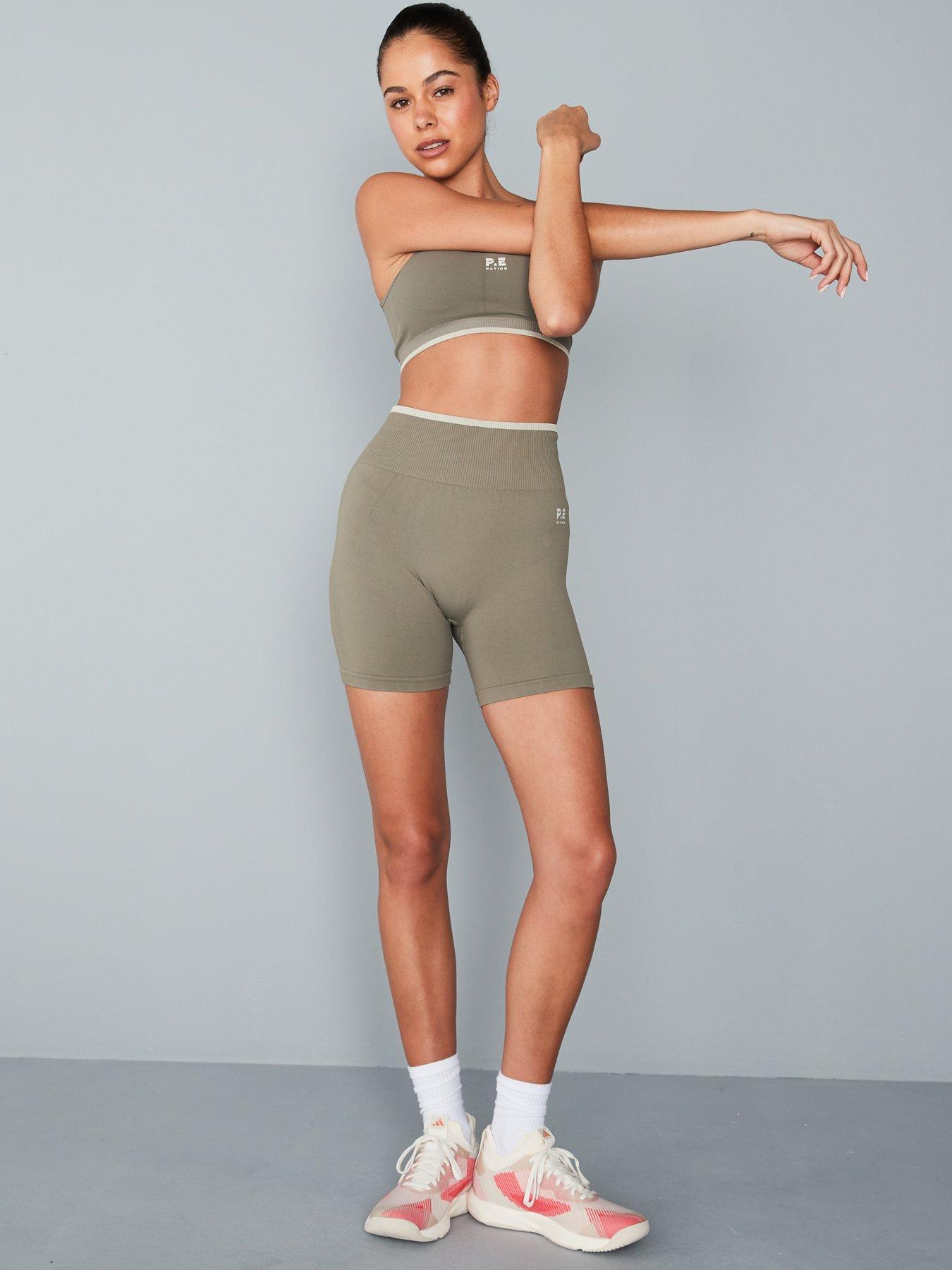 Image 6 of 6 of P.E Nation Women's Training Restore Seamless Scoop Bra - Khaki
