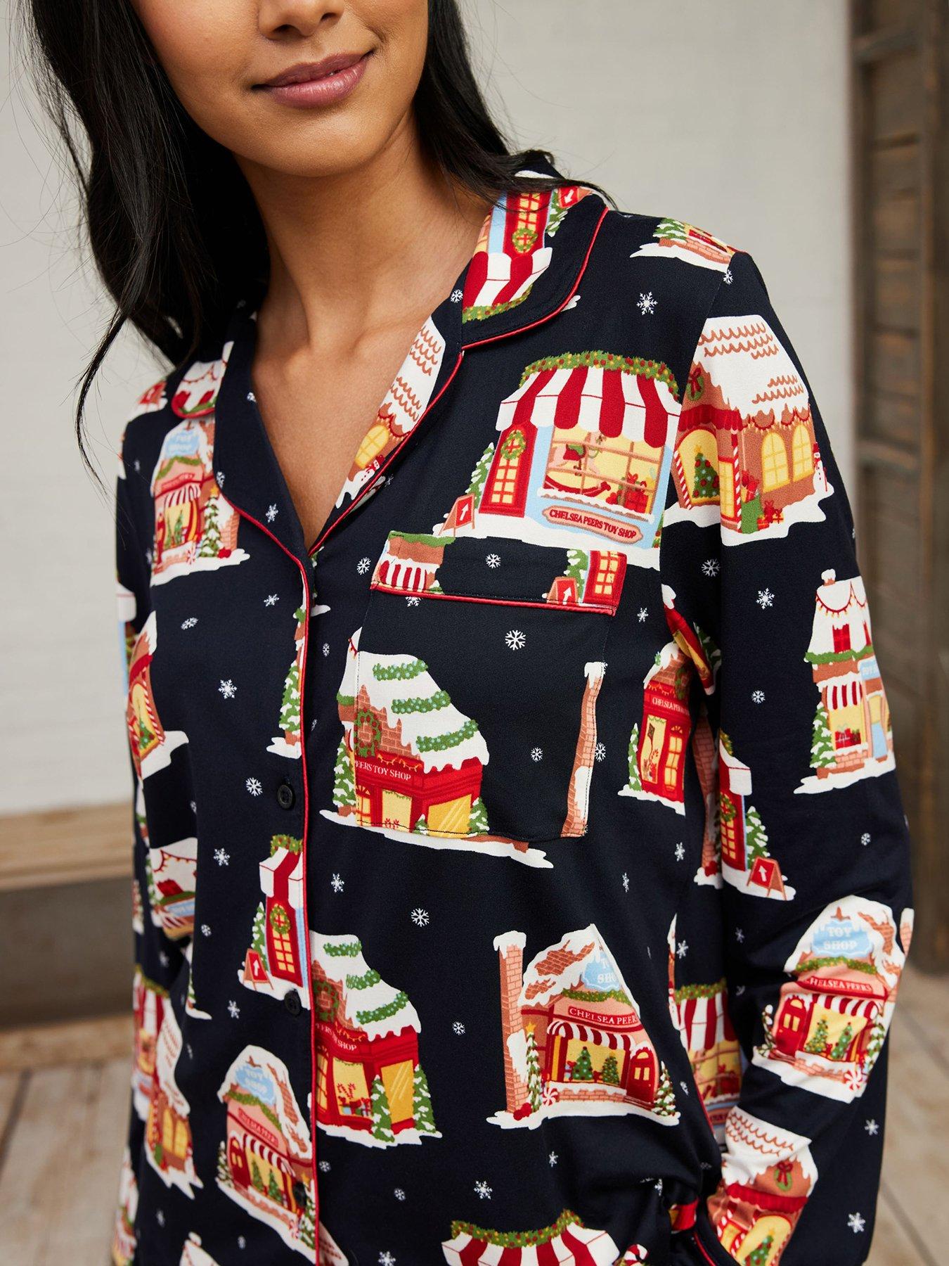 chelsea-peers-button-up-long-set-poly-navyoutfit