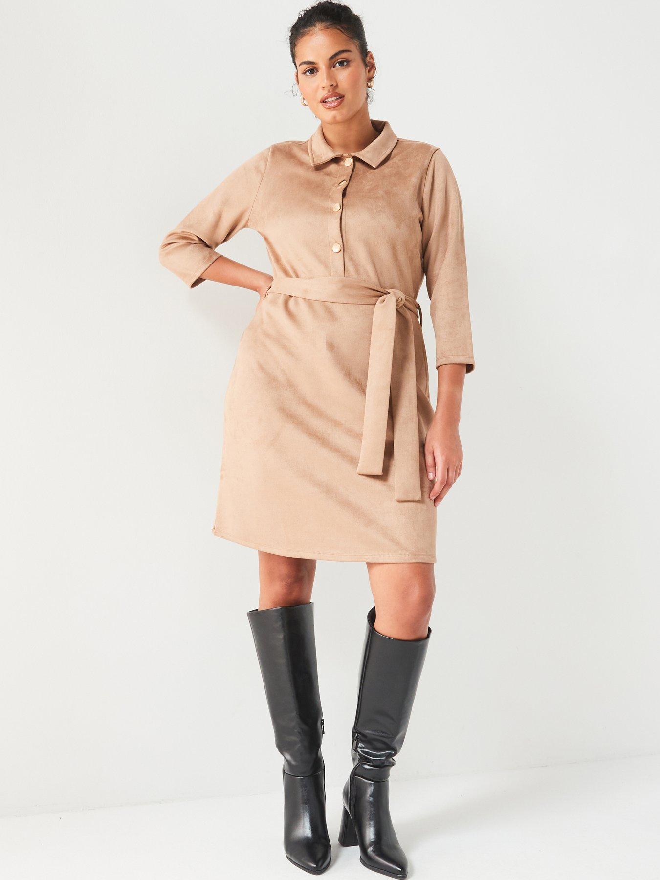 v-by-very-curve-suedette-shirt-dress-beige