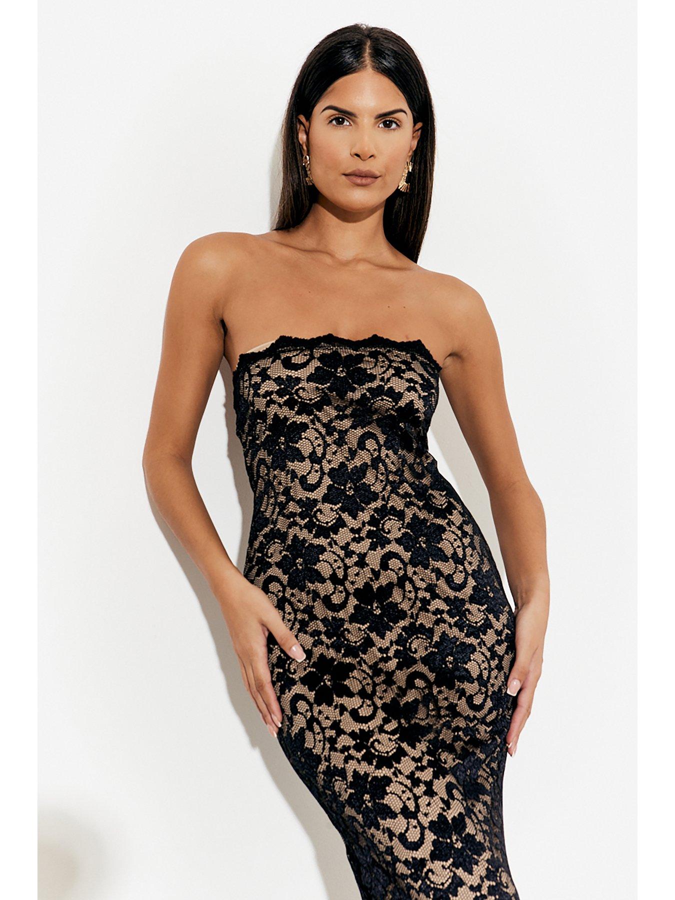 in-the-style-lace-bandeau-maxi-dress-blackoutfit