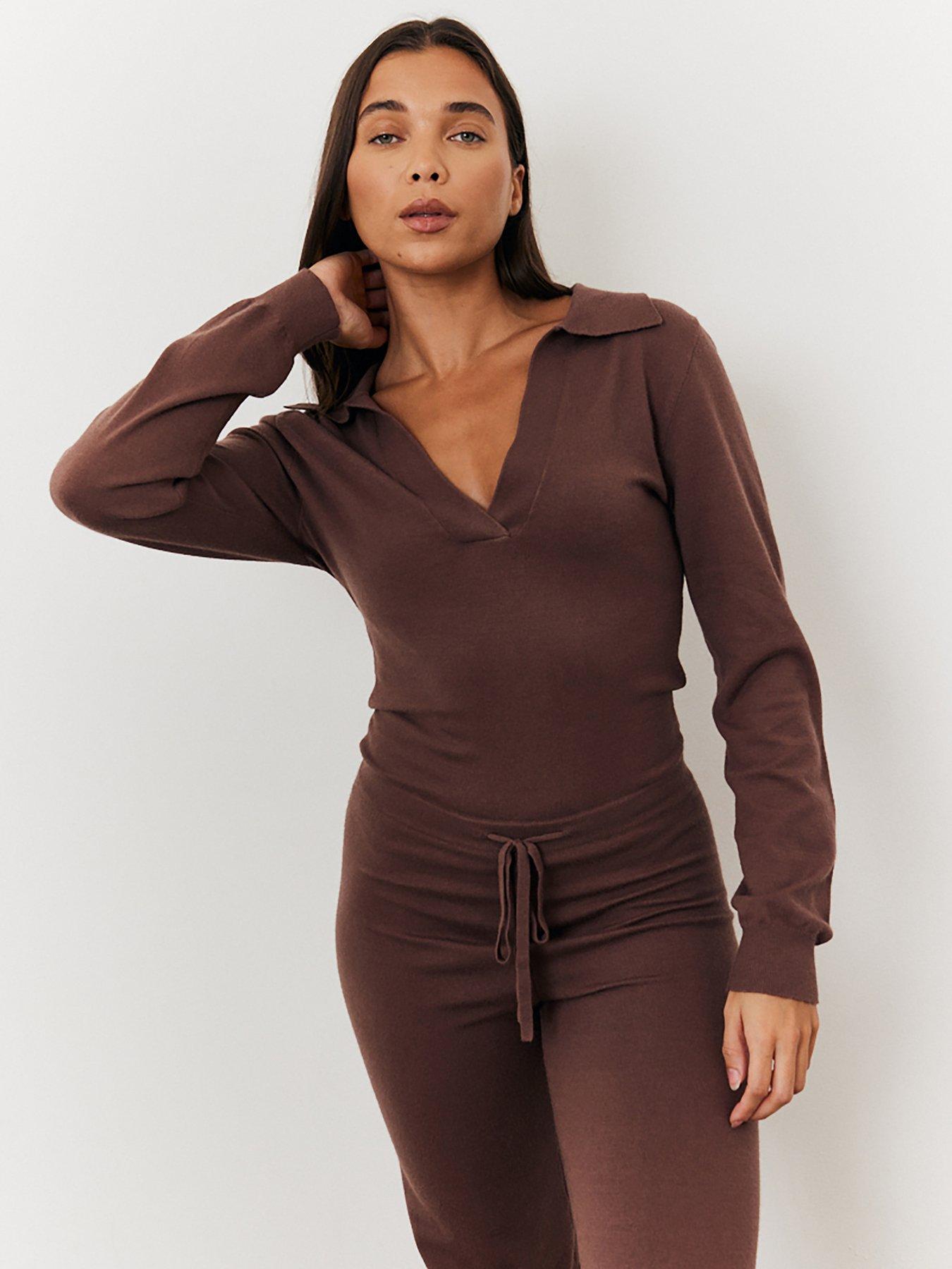 in-the-style-stacey-solomon-collar-knit-jumpsuit-chocolatedetail