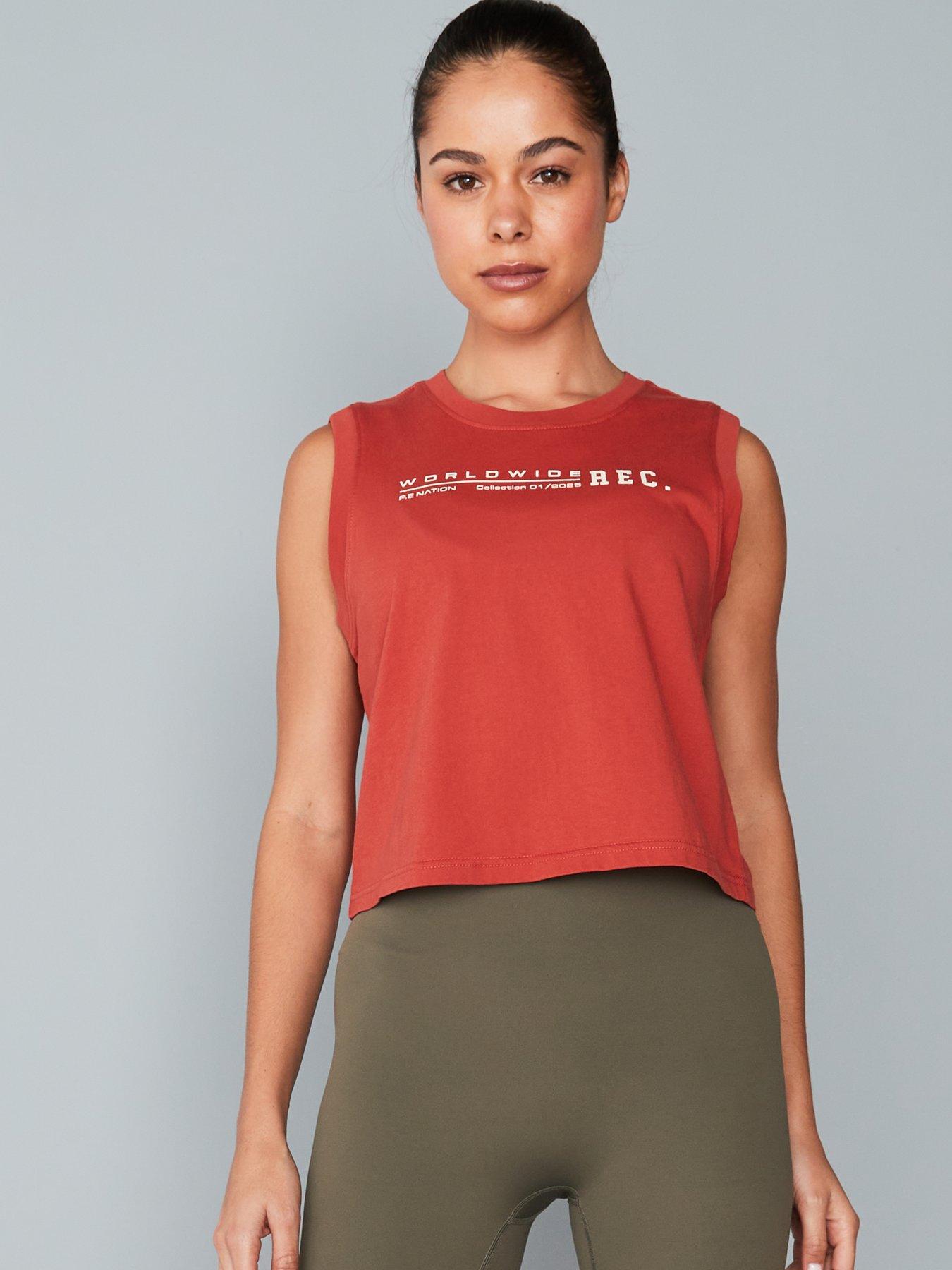 Image 6 of 6 of P.E Nation Womens Training Worldwide Tank - Red