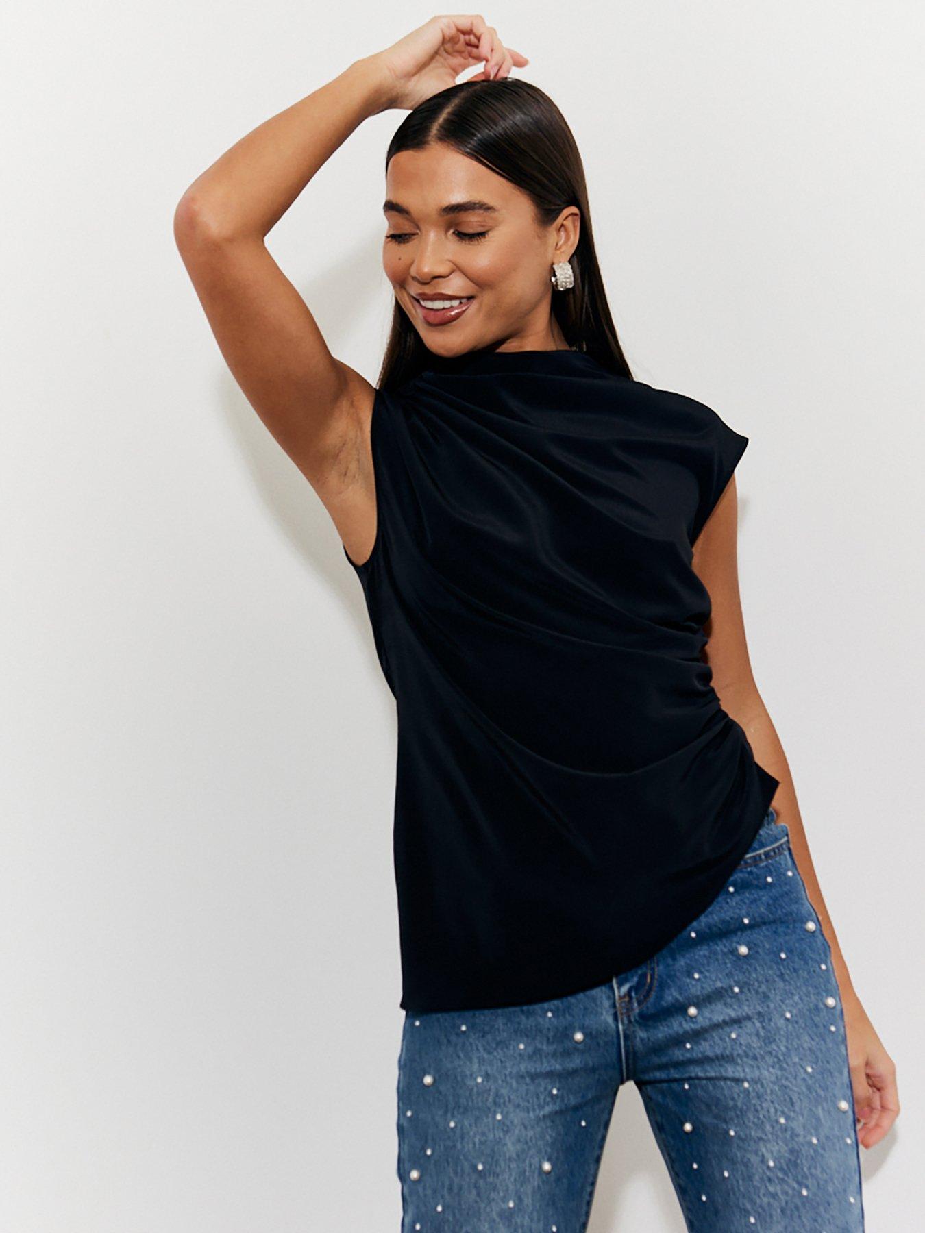 in-the-style-draped-blouse-black