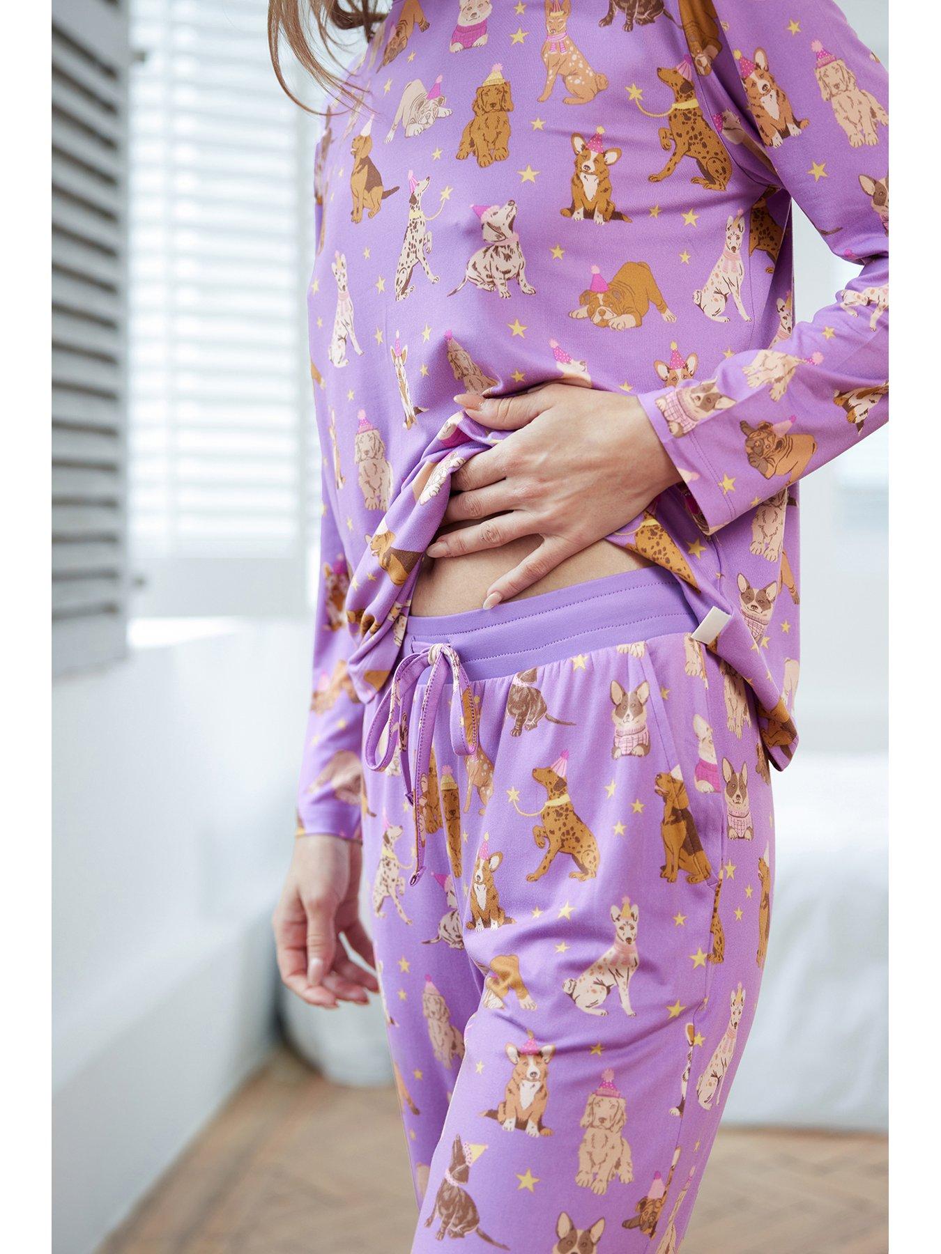 chelsea-peers-long-sleeve-crew-neck-set-purpledetail