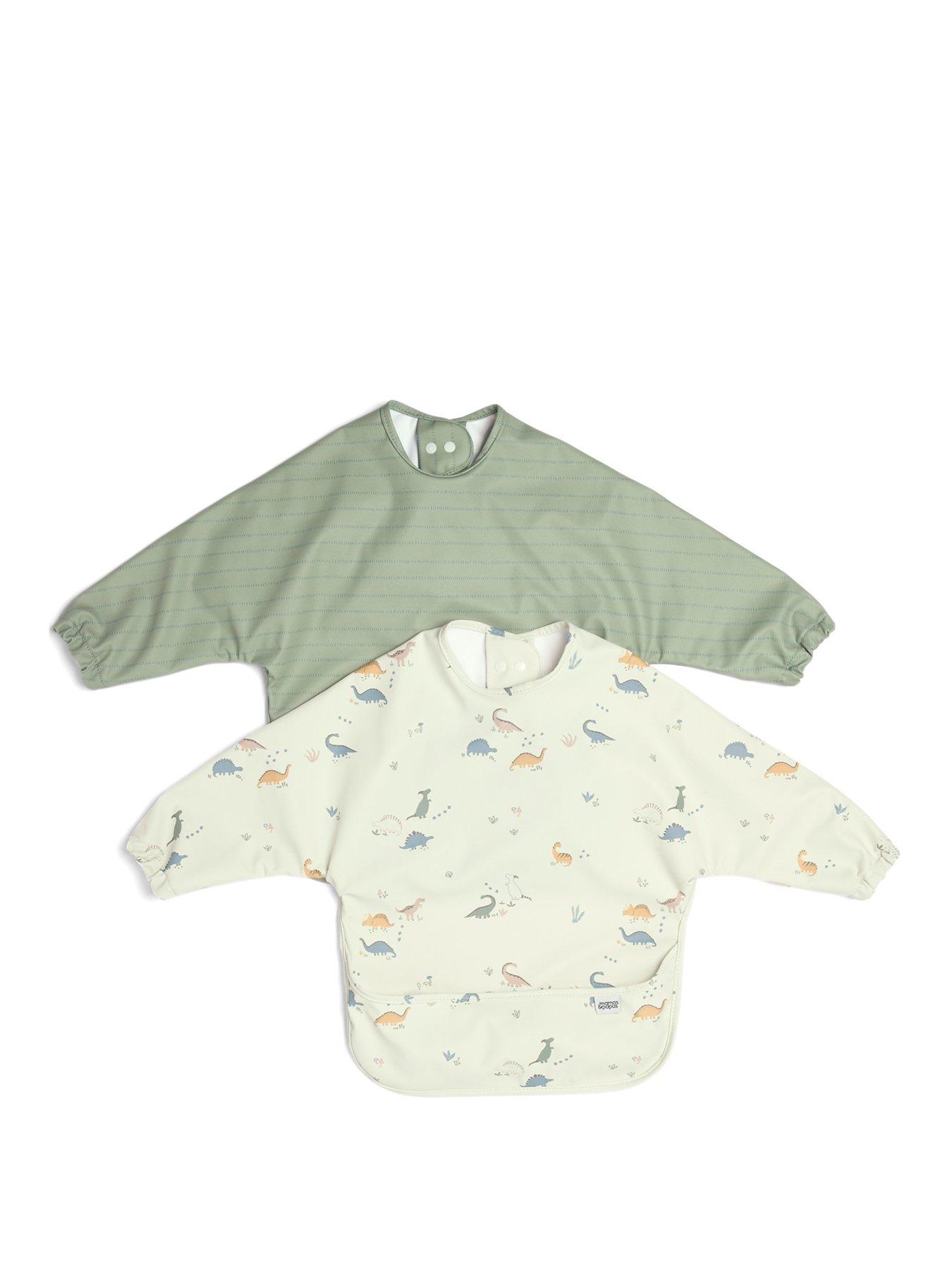 mamas-papas-2-pack-long-sleeve-messy-bib-dino-stripestillFront