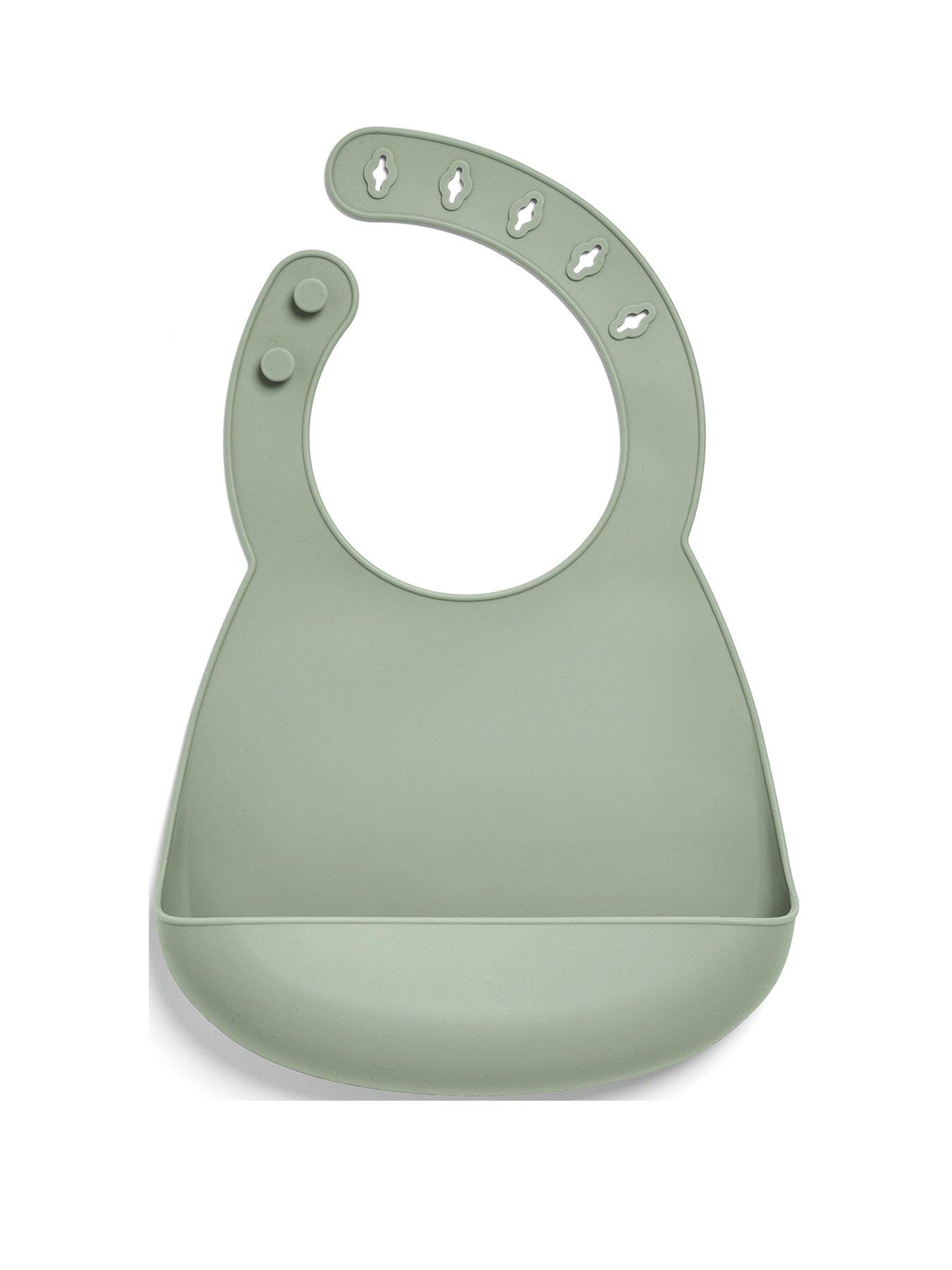 Image 3 of 6 of Mamas & Papas 2 Pack Silicone Bibs - Dino Teal
