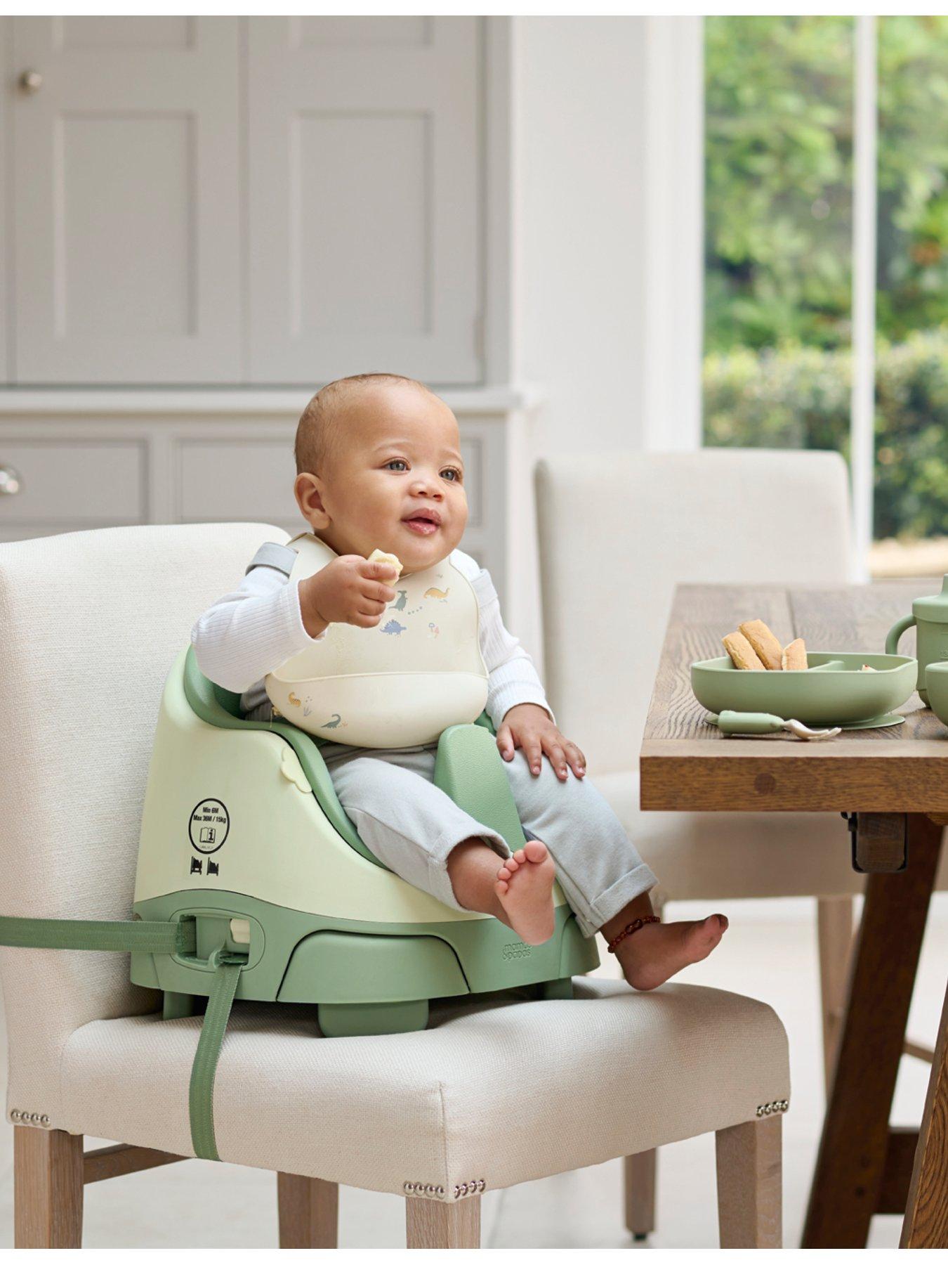 Image 6 of 6 of Mamas & Papas 2 Pack Silicone Bibs - Dino Teal