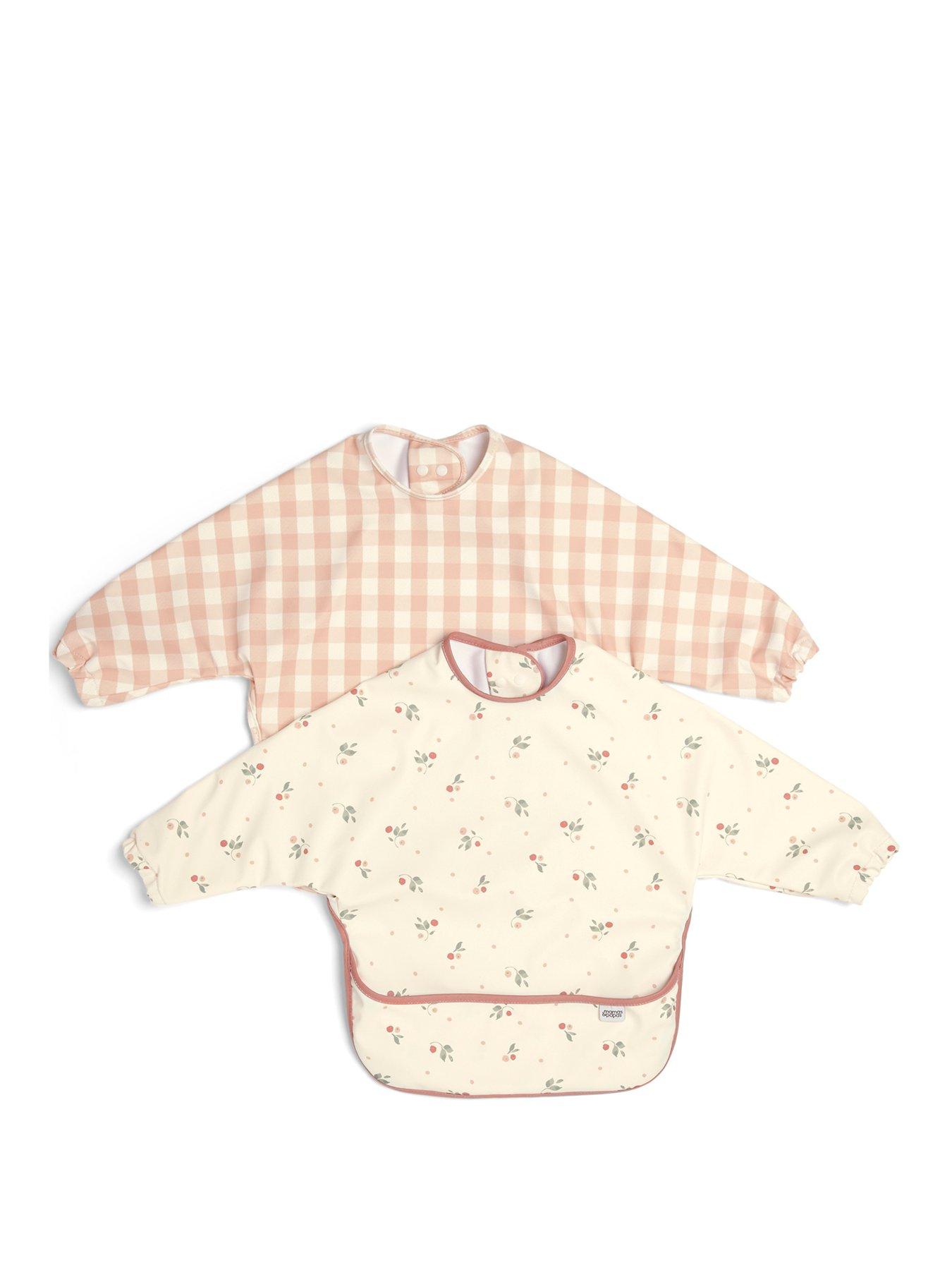 mamas-papas-2-pack-long-sleeve-messy-bib-berry-picnicstillFront