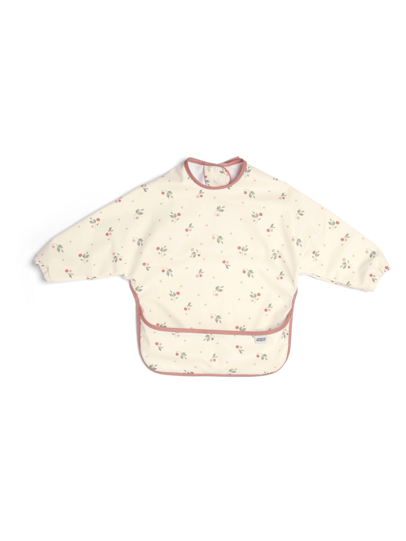 mamas-papas-2-pack-long-sleeve-messy-bib-berry-picnicoutfit