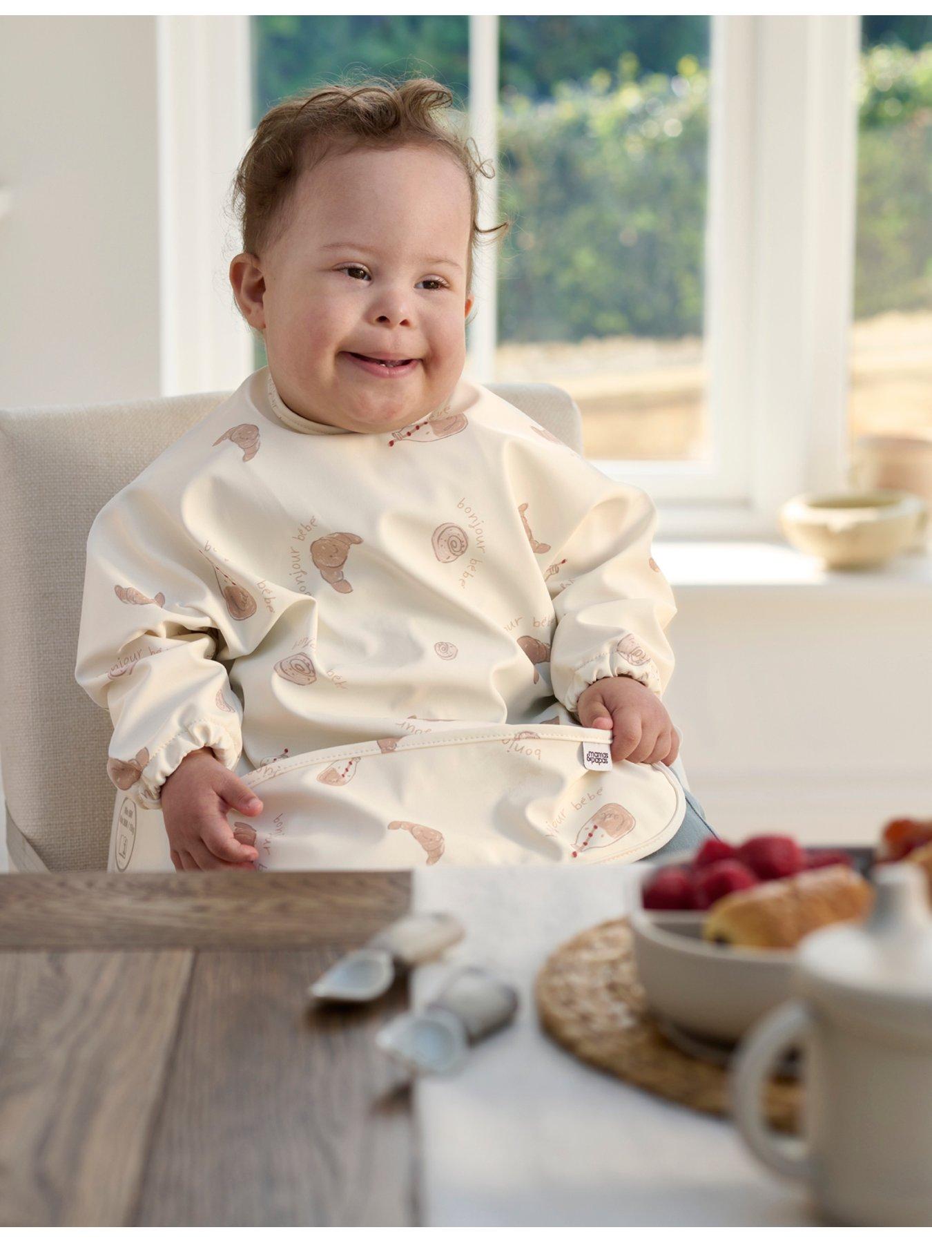 Image 6 of 7 of Mamas & Papas 2 Pack Long Sleeve Messy Bib - Bonjour Bebe