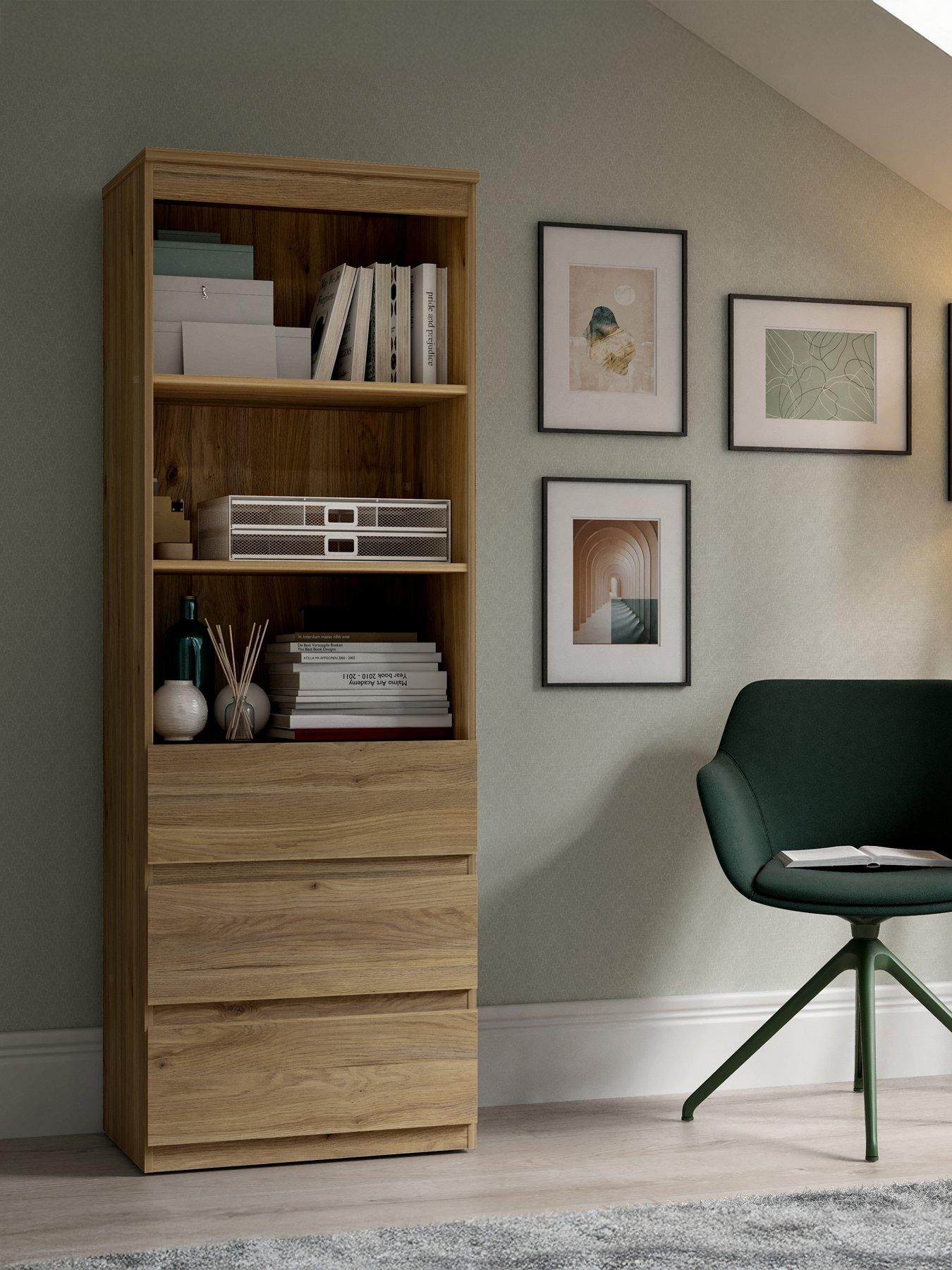 Very Home Lisson 3 Drawer Shelf Unit - New Oak - FSC-certified