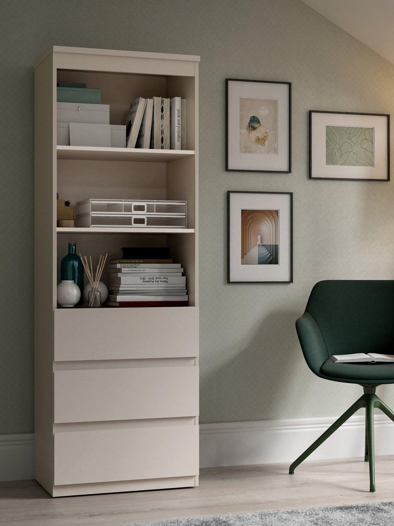 Image 1 of 8 of Very Home Lisson 3 Drawer Shelf Unit - Oatmeal&nbsp;- FSC-certified