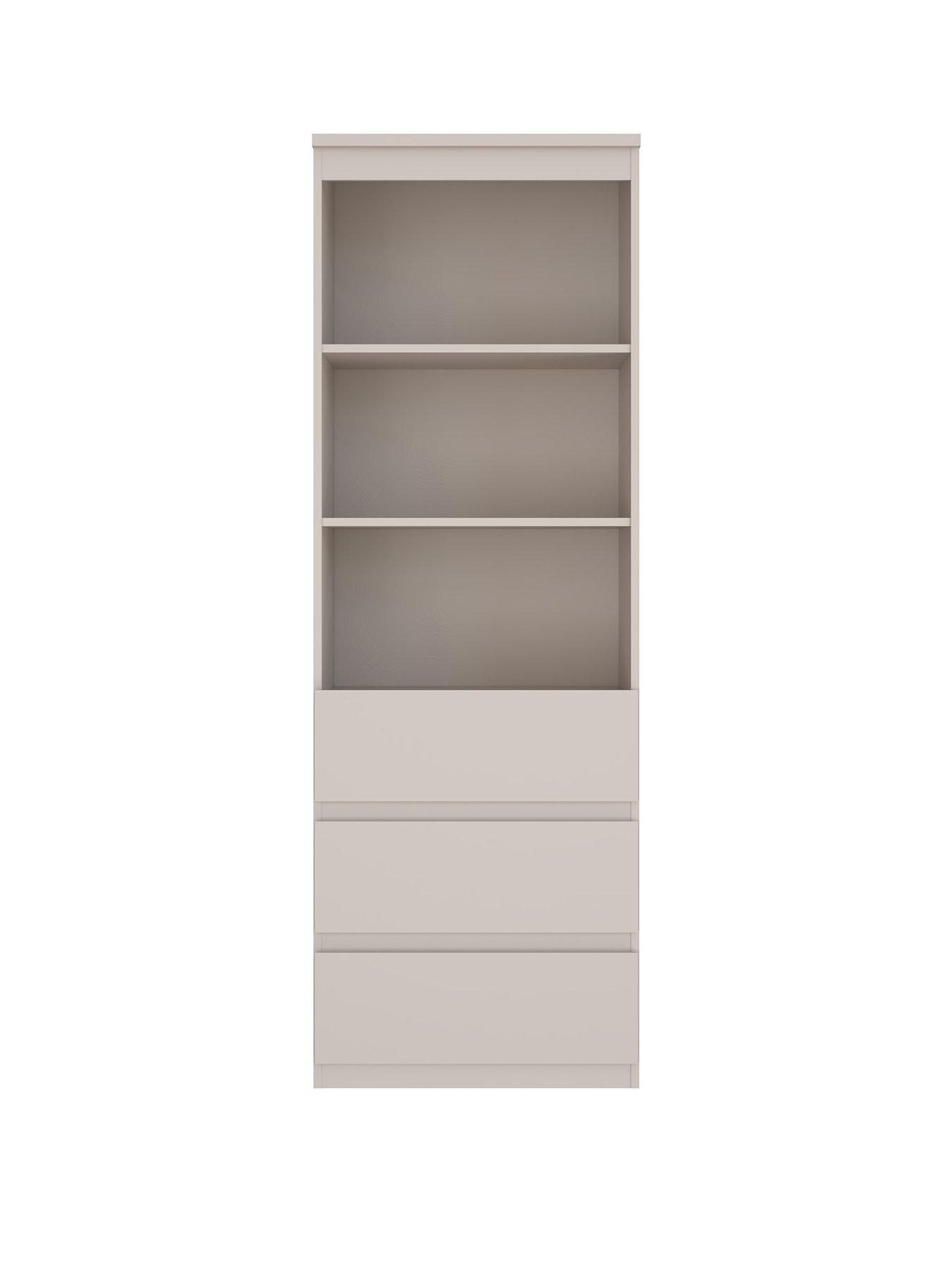 Image 2 of 8 of Very Home Lisson 3 Drawer Shelf Unit - Oatmeal&nbsp;- FSC-certified