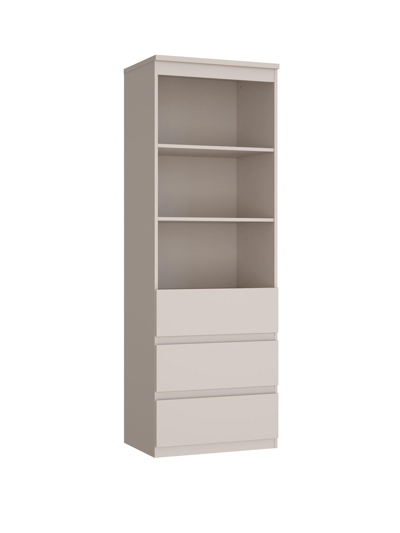 Image 3 of 8 of Very Home Lisson 3 Drawer Shelf Unit - Oatmeal&nbsp;- FSC-certified
