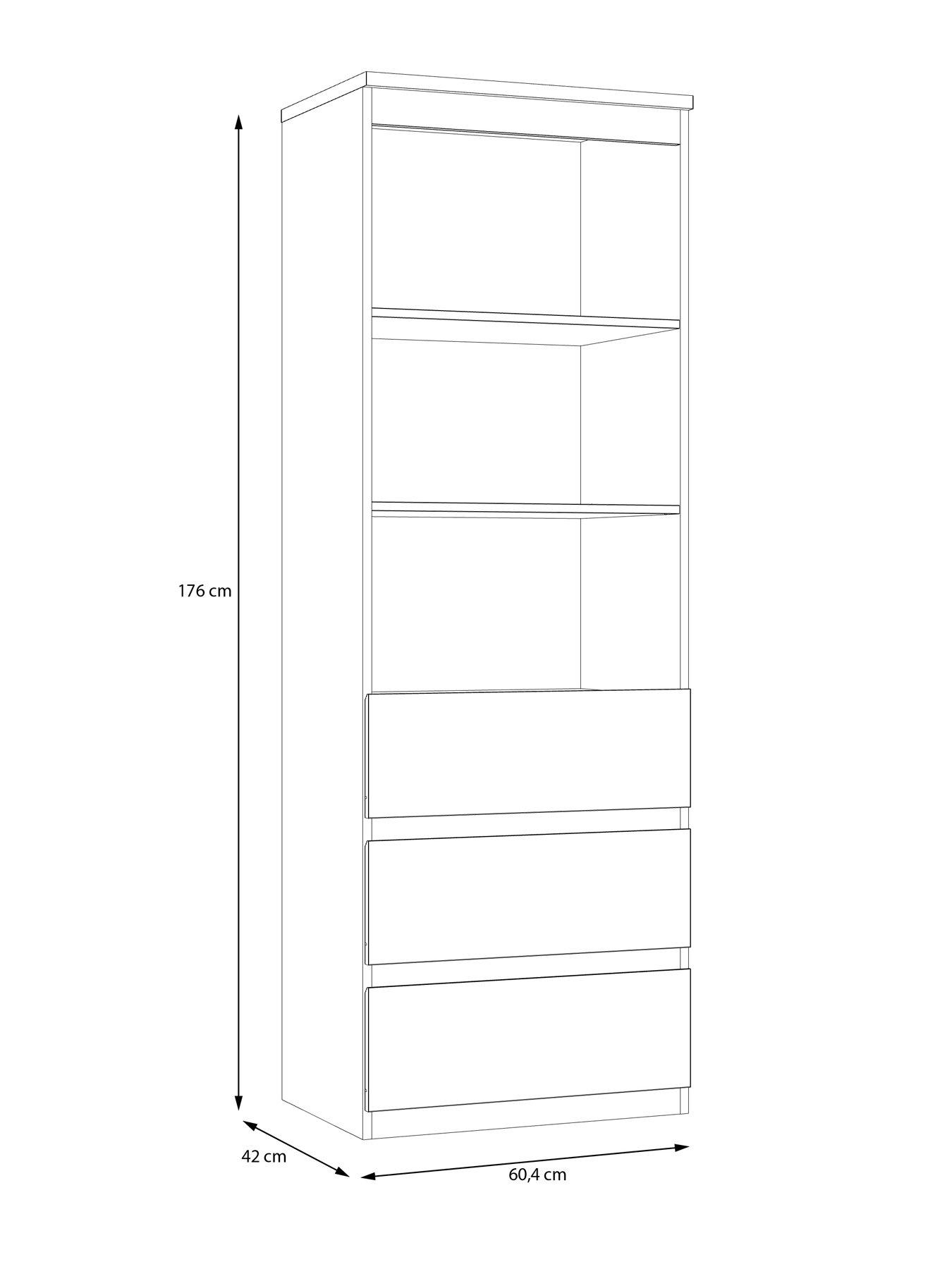 Image 6 of 8 of Very Home Lisson 3 Drawer Shelf Unit - Oatmeal&nbsp;- FSC-certified