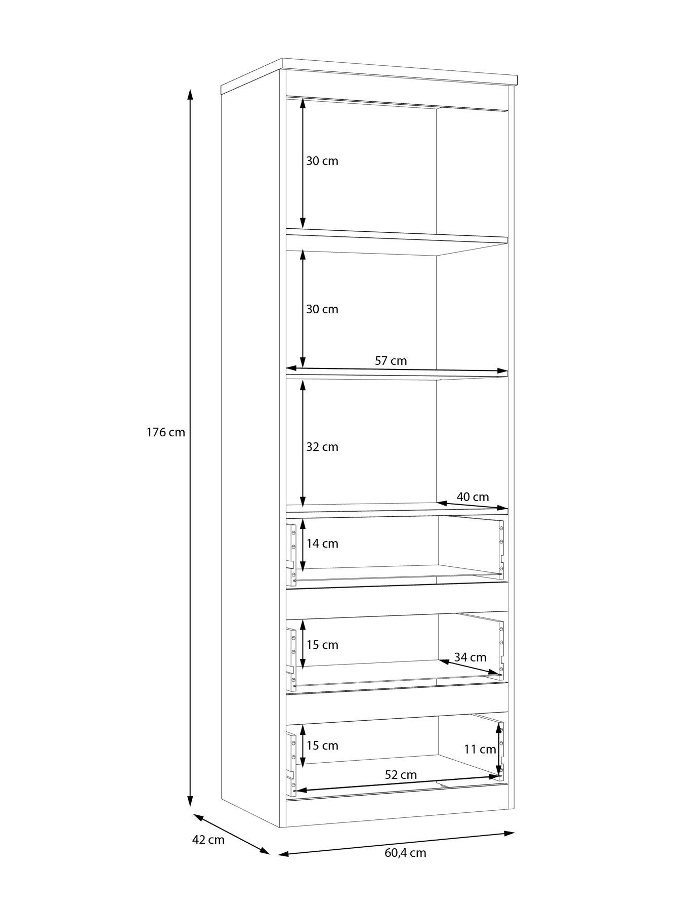 Image 7 of 8 of Very Home Lisson 3 Drawer Shelf Unit - Oatmeal&nbsp;- FSC-certified