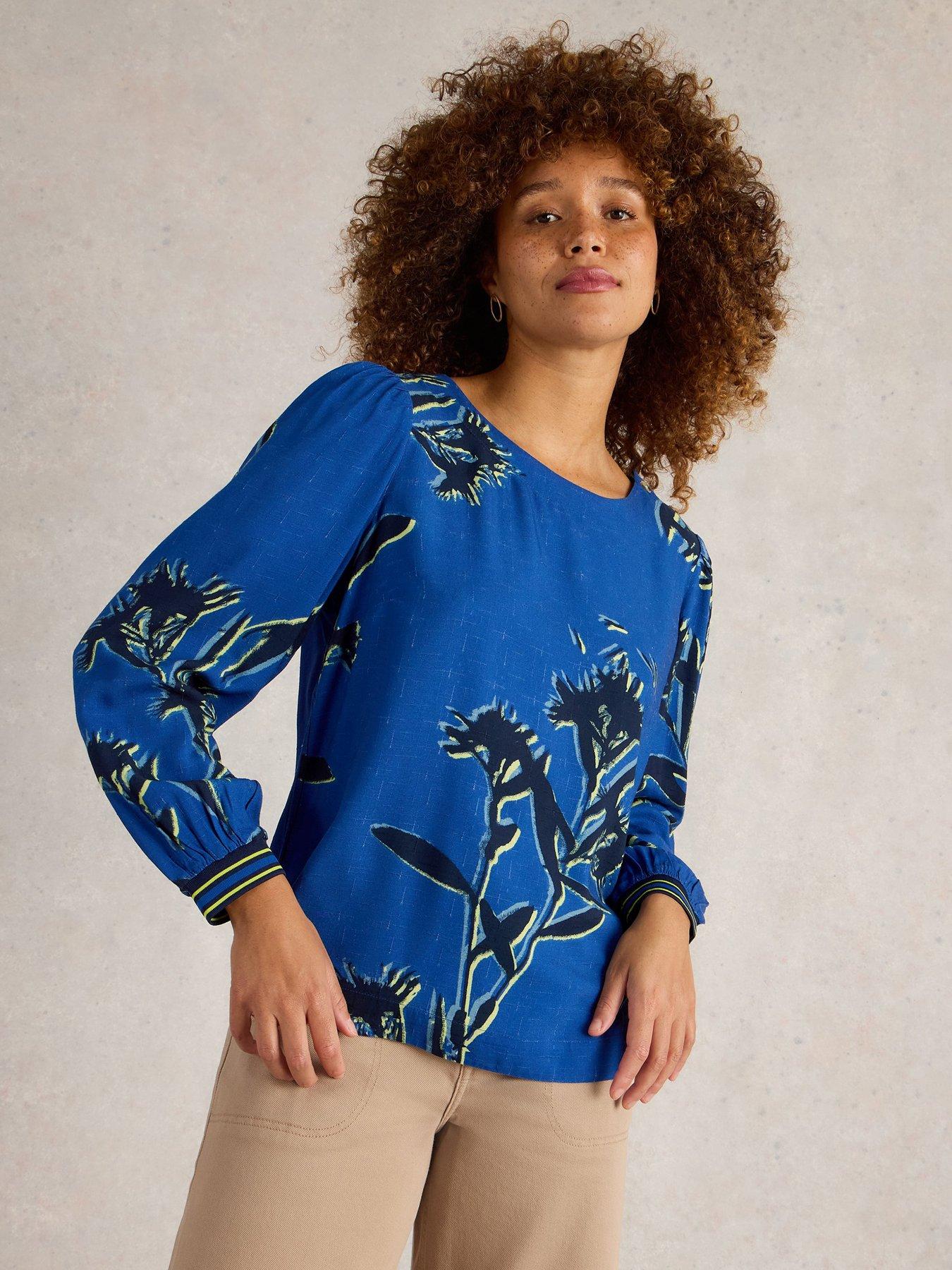 Image 1 of 6 of White Stuff Angie Top - Blue