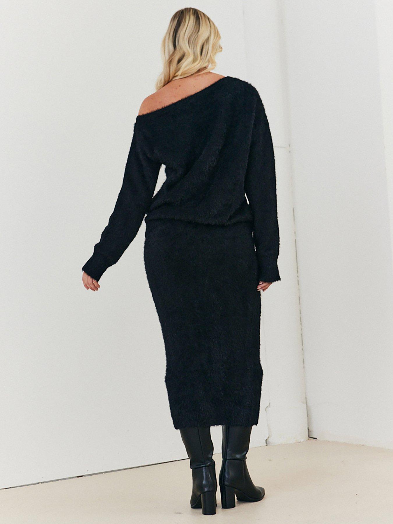 in-the-style-fluffy-knitted-off-shoulder-co-ord-jumper-blackback