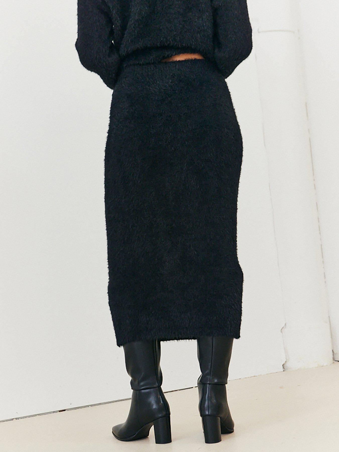 in-the-style-fluffy-knitted-midaxi-co-ord-skirt-blackoutfit