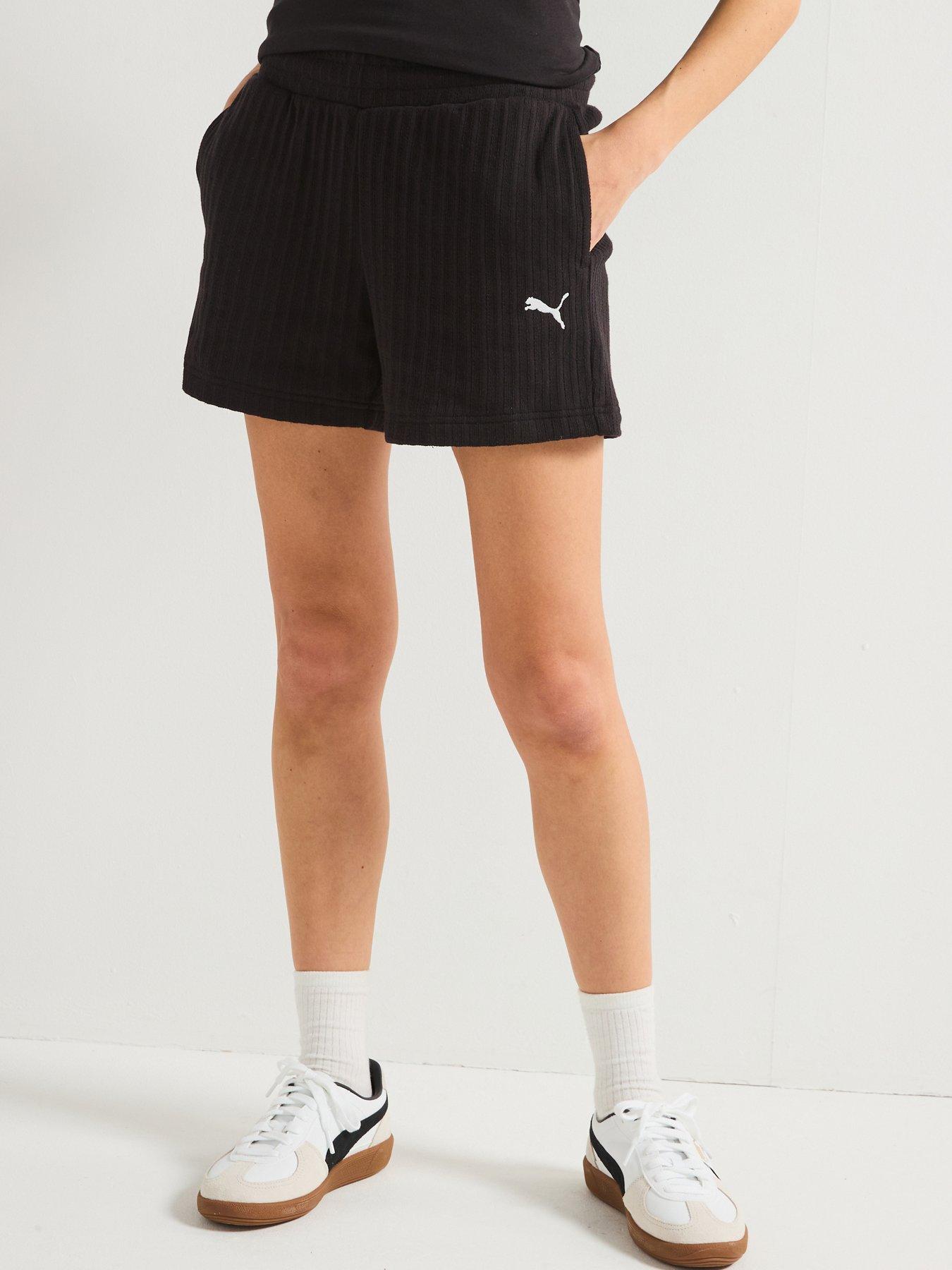 Puma Womens Wardrobe Essentials Shorts 3 Pointelle - Puma Black