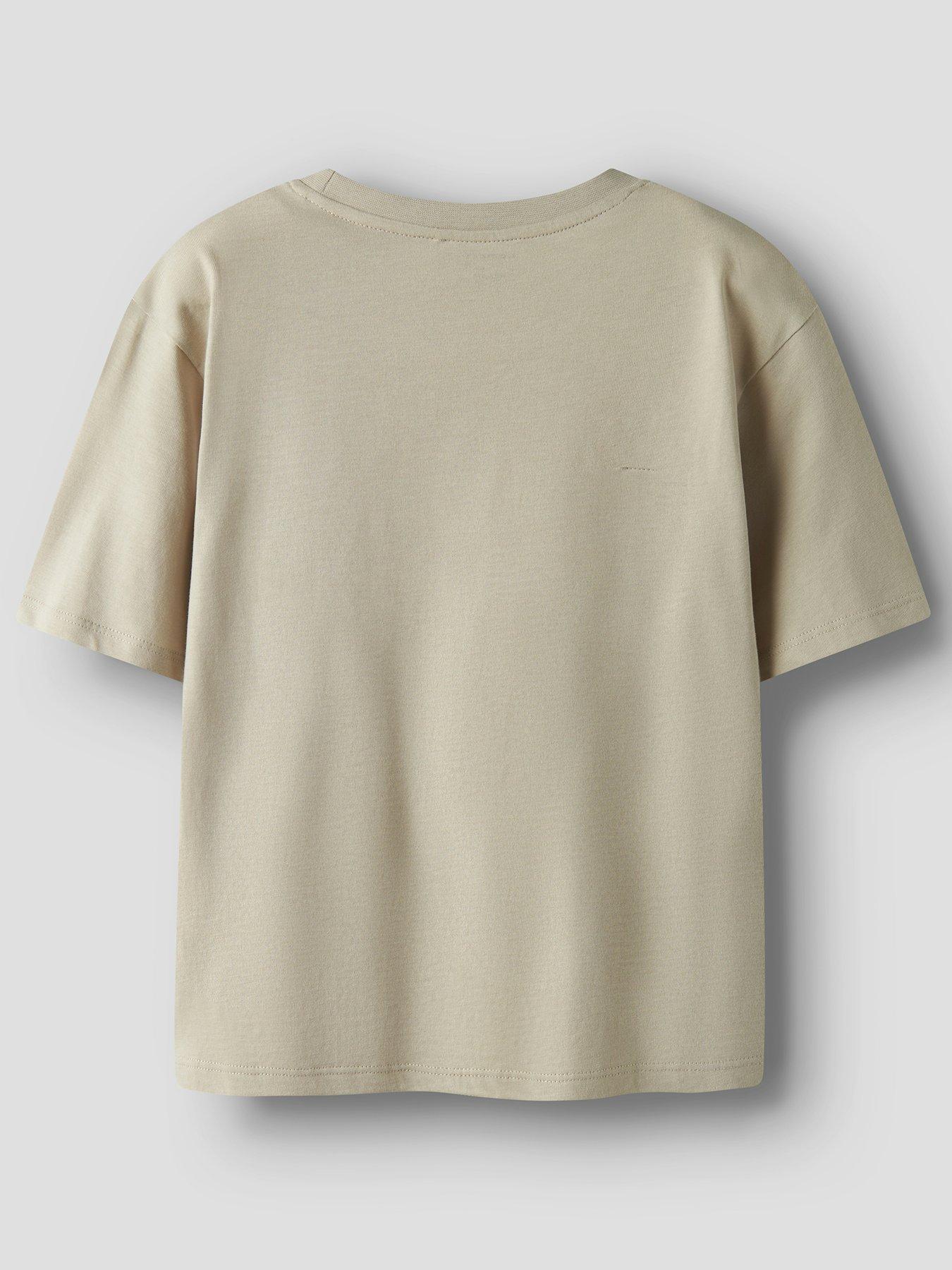 Image 2 of 3 of Name It Girls Zebra Heart Print Short Sleeve Tshirt - Cement