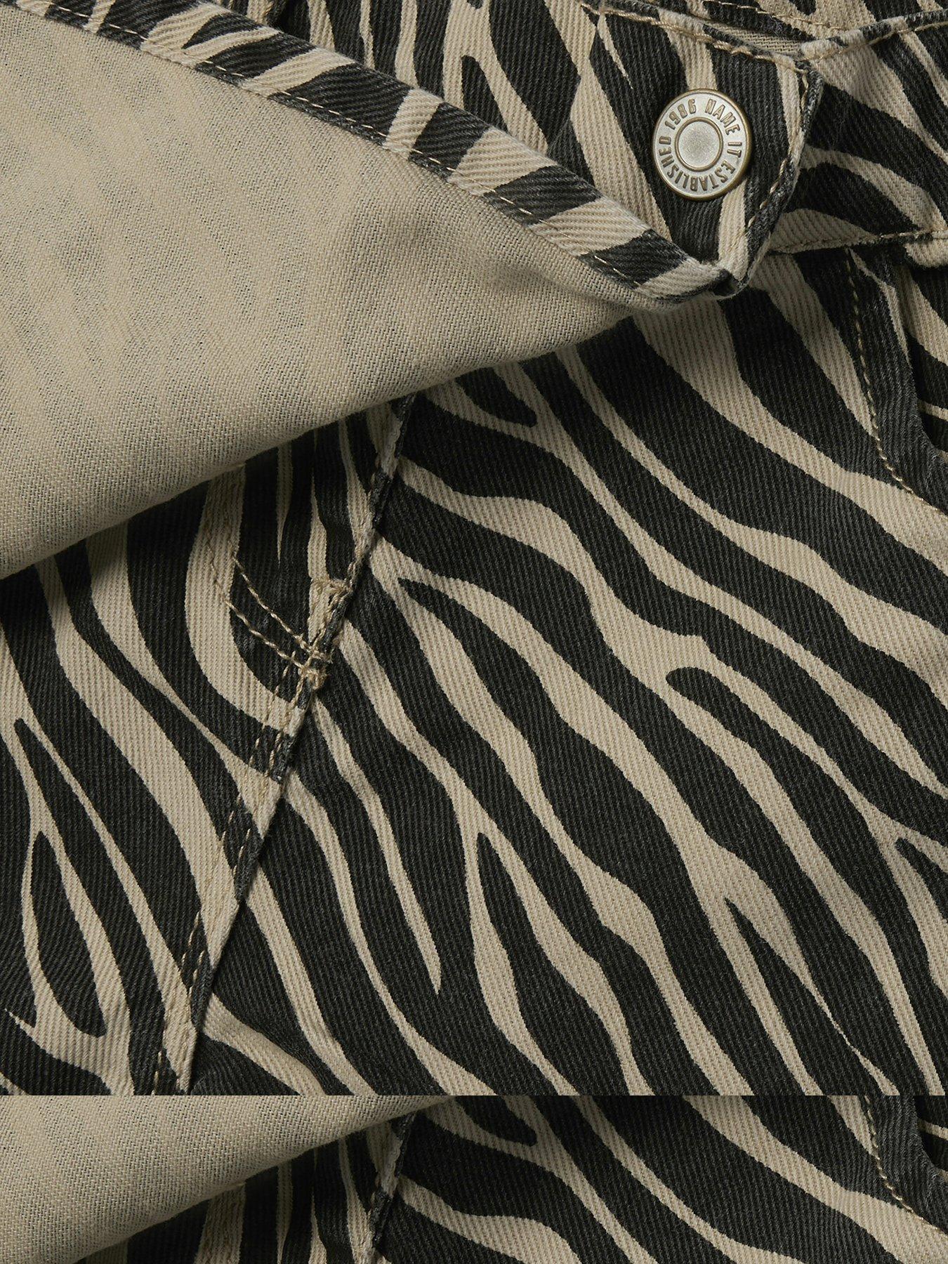 Image 3 of 3 of Name It Girls Zebra Print Skort - Black