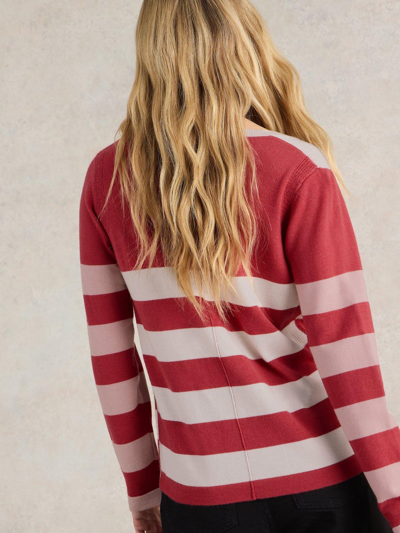 white-stuff-stripe-v-neck-merino-jumper-redstillFront