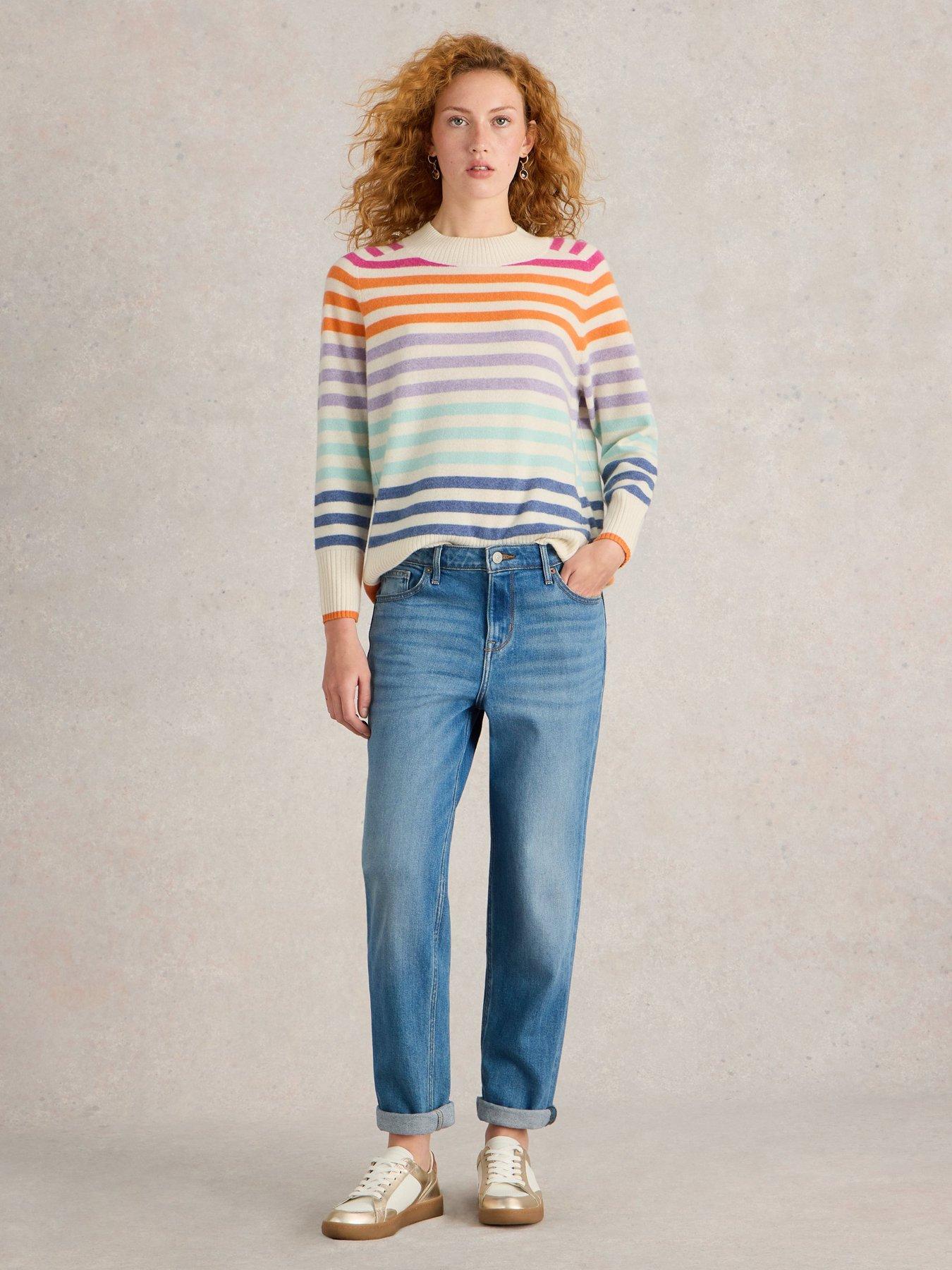 white-stuff-rainbow-stripe-crew-cashmere-jumper-beige