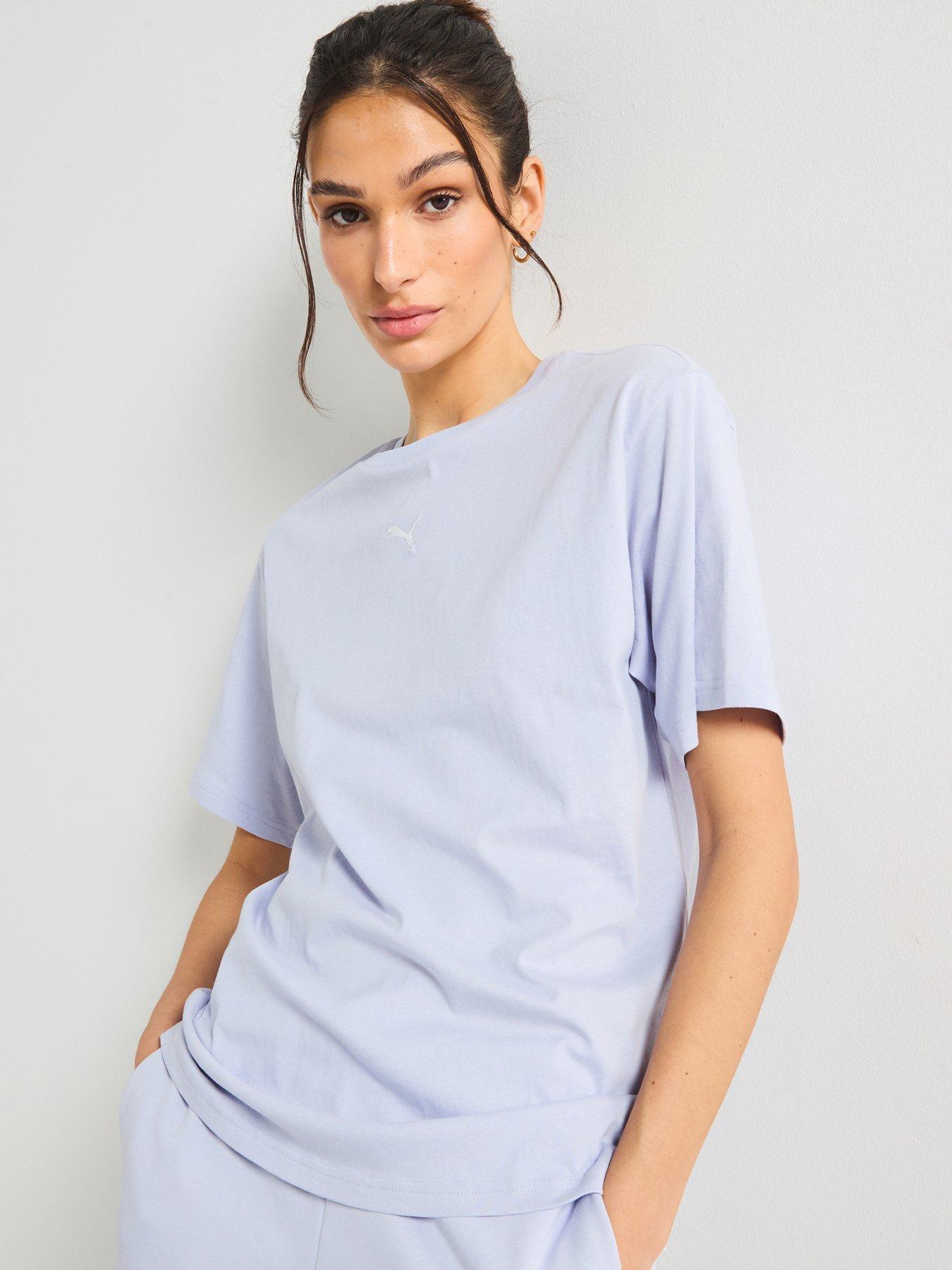 undefined Womens Essential Logo Relaxed Tee - Grey