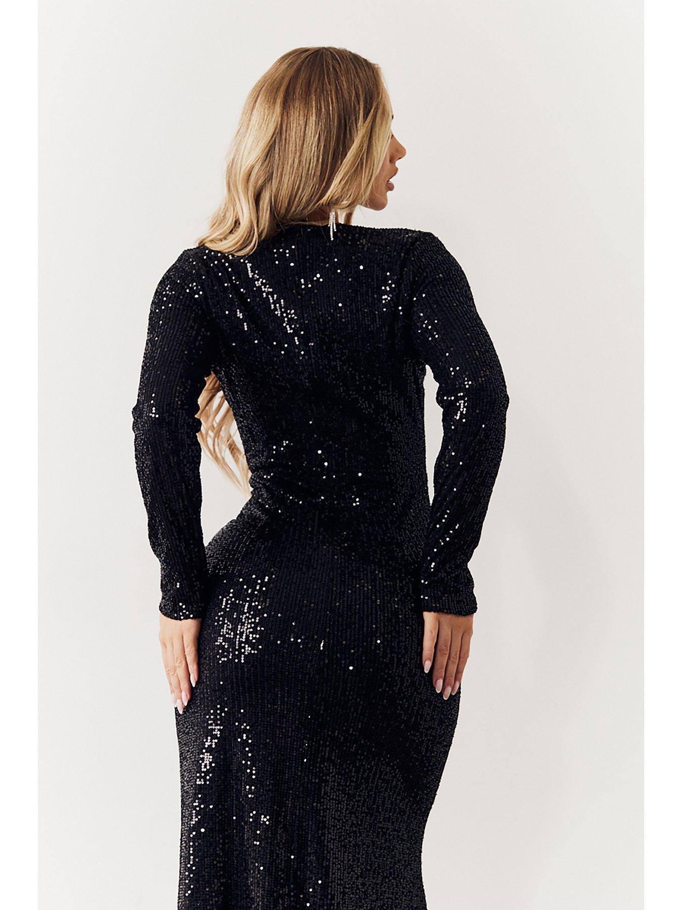 in-the-style-perrie-sian-long-sleeve-maxi-sequin-dress-blackdetail