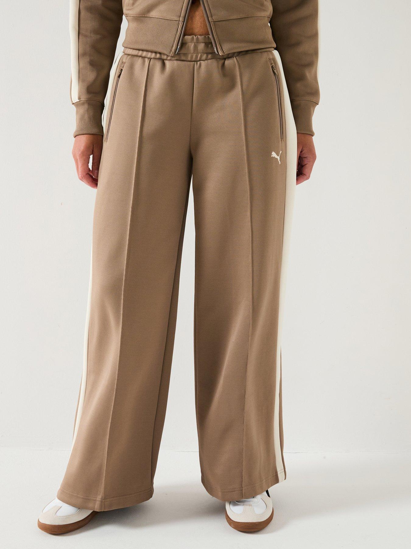 Puma Womens T7 Low Rise Relaxed Track Pants Op - Totally Taupe