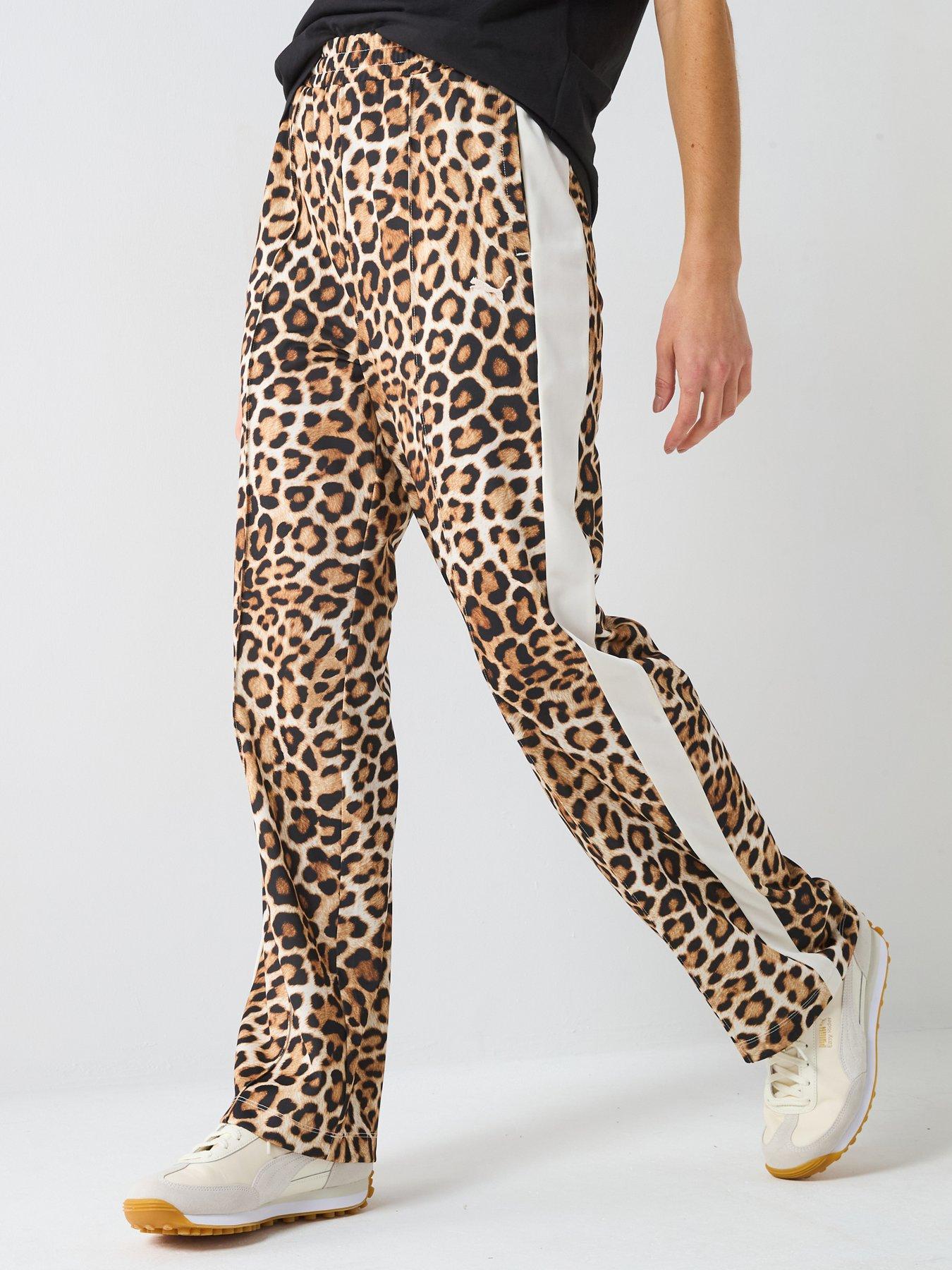 Puma Womens T7 Leo Luxe Aop Straight Pants- Alpine Snow