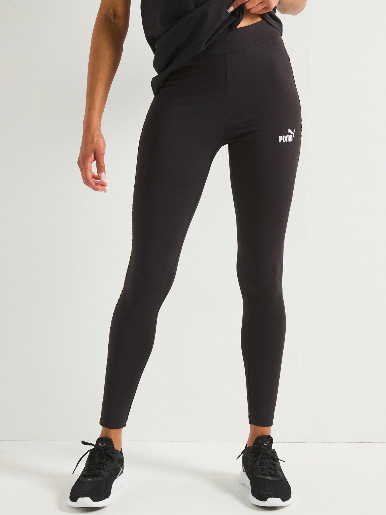 Puma Womens Essentials Graphic Animal Leggings - Leopard - Black