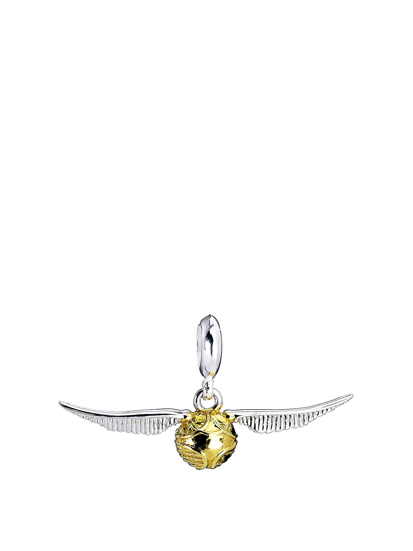 undefined Harry Potter Sterling Silver Golden Snitch Slider Charm
