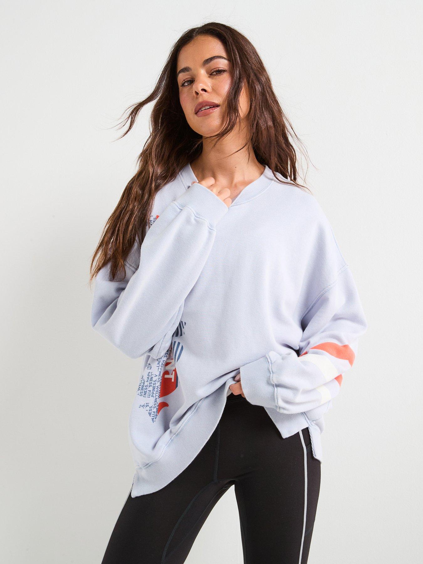 FP Movement Womens Training All Star Logo Crew Sweat - Purple