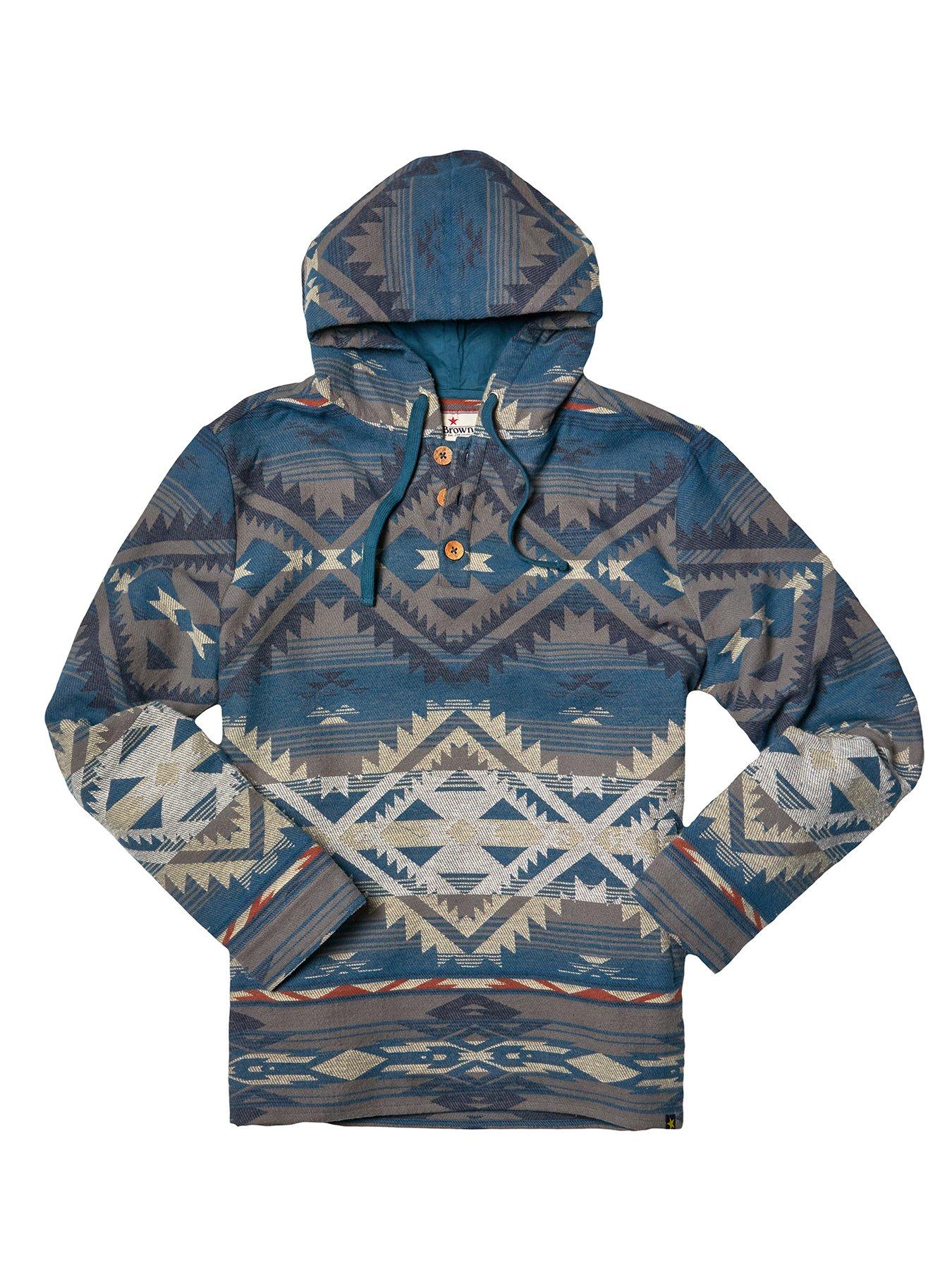 Image 5 of 5 of Joe Browns Unique Artisan Woven Hoodie - Blue