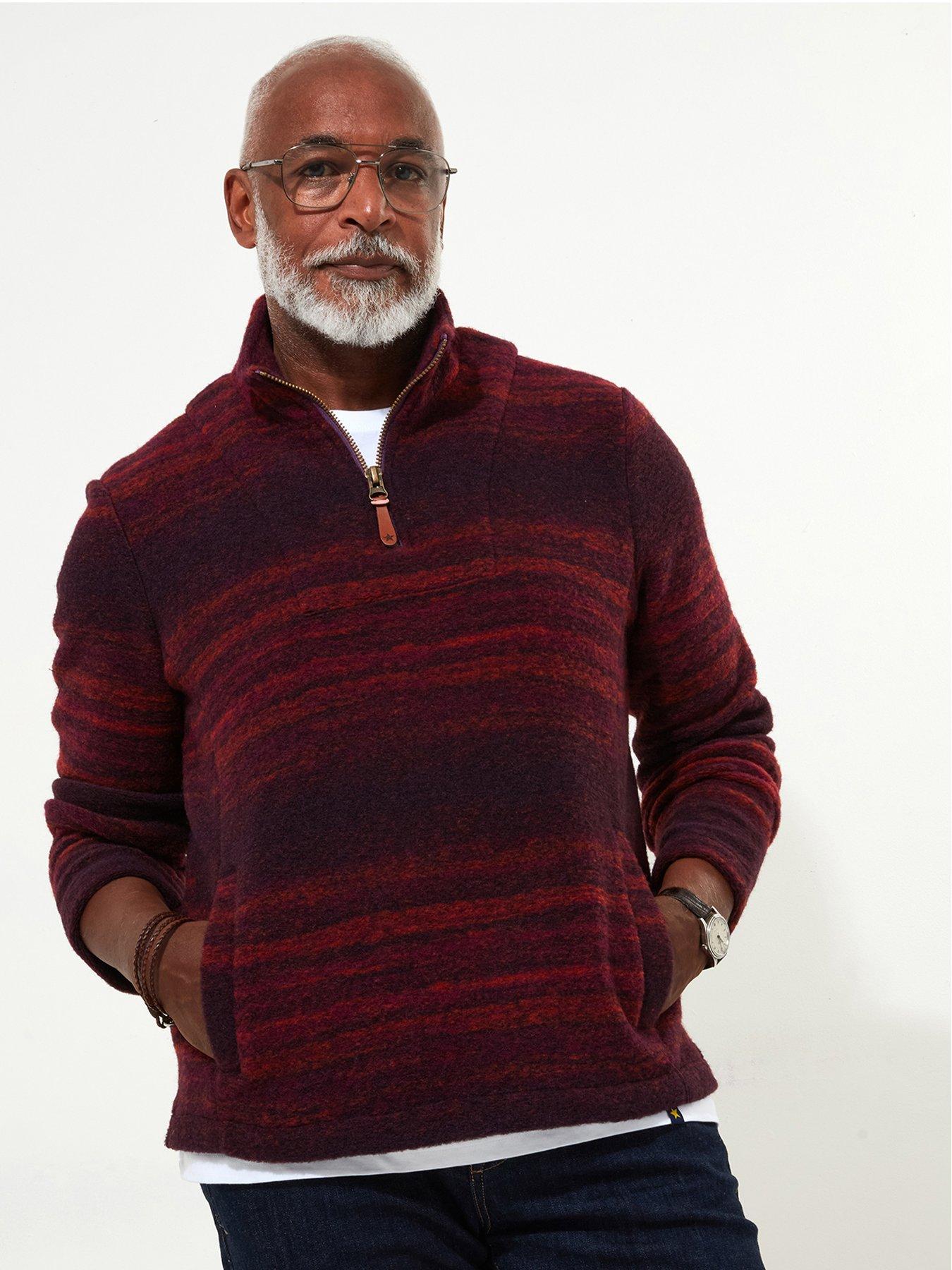 Image 1 of 5 of Joe Browns Striped Funnel Neck Sweatshirt - Dark Purple