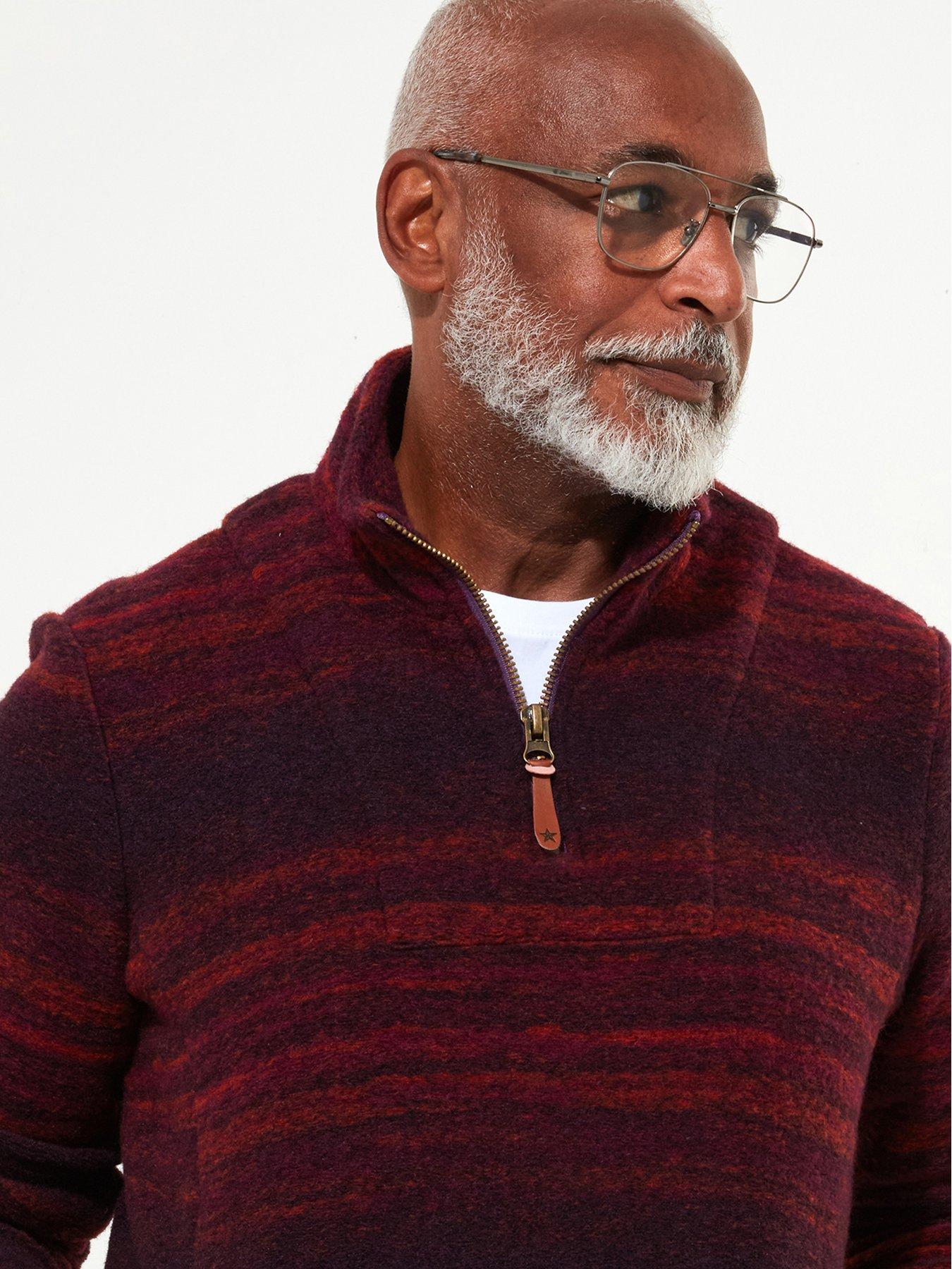 Image 4 of 5 of Joe Browns Striped Funnel Neck Sweatshirt - Dark Purple