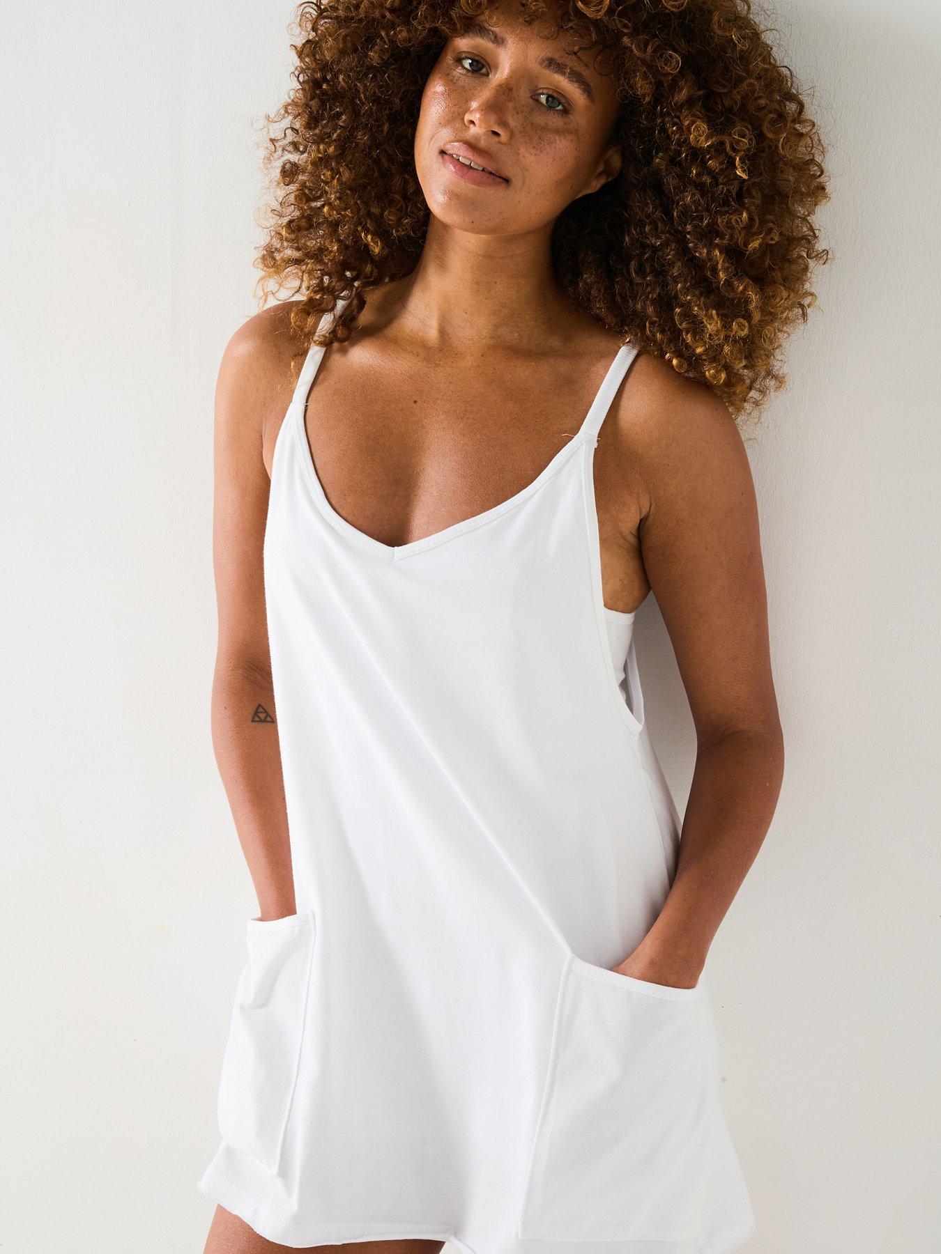 FP Movement Womens Training Hot Shot Mini Dress - White