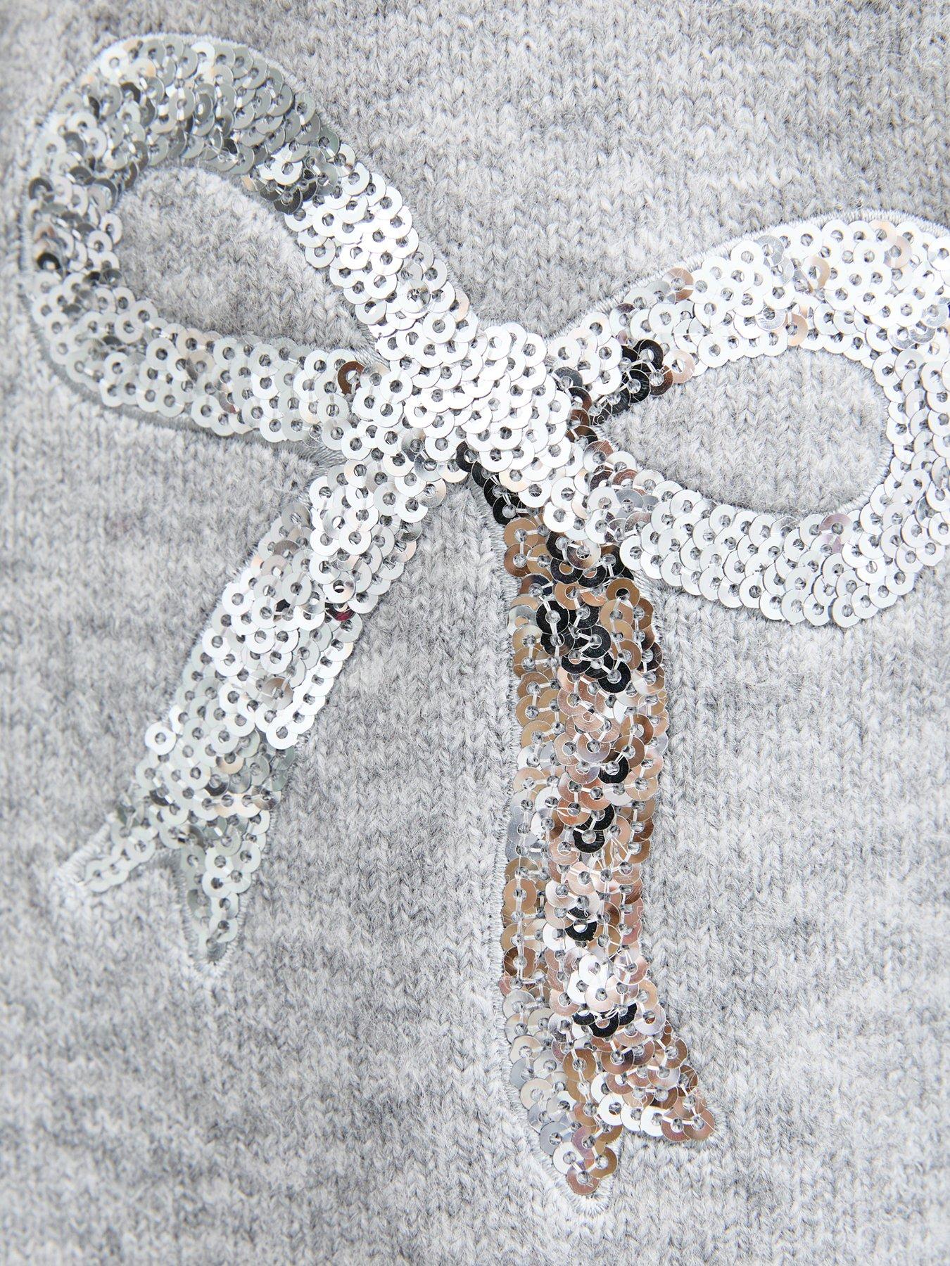 new-look-sequin-bow-knitted-jumper-light-greydetail