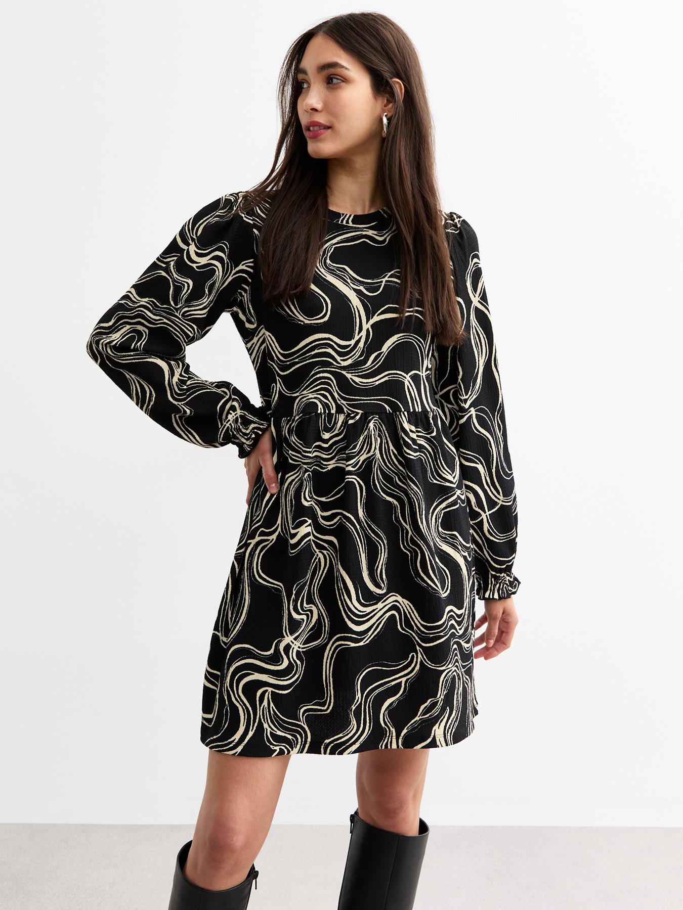 new-look-woven-swirl-mini-dress-print