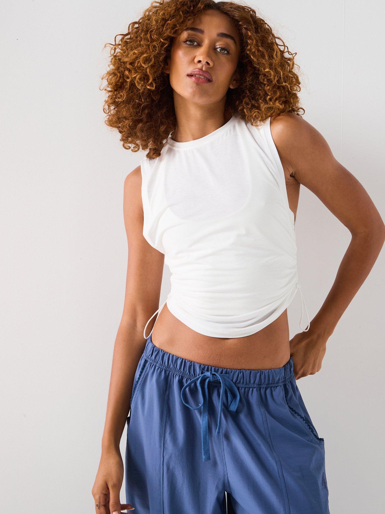 FP Movement Womens Training Sport Mode Muscle Tank - White